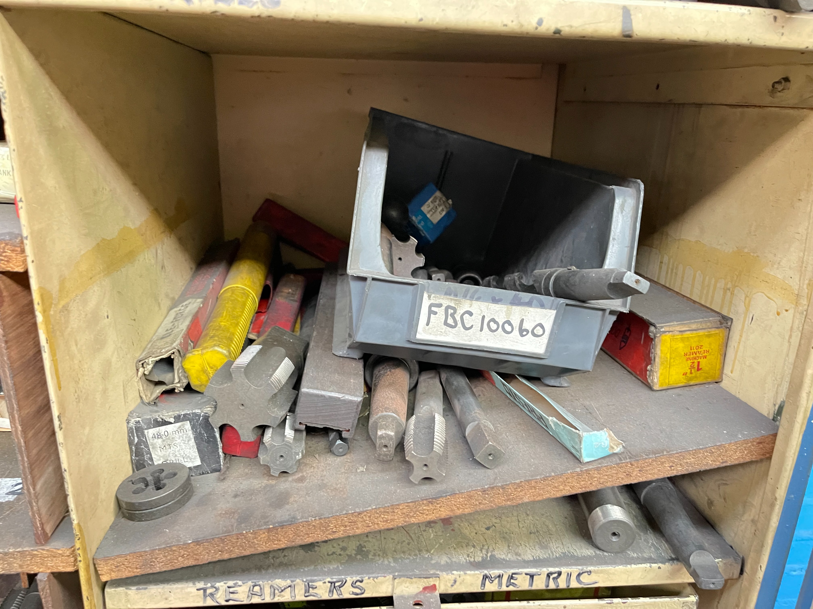 Machine Shop Cabinet with HSS Drills