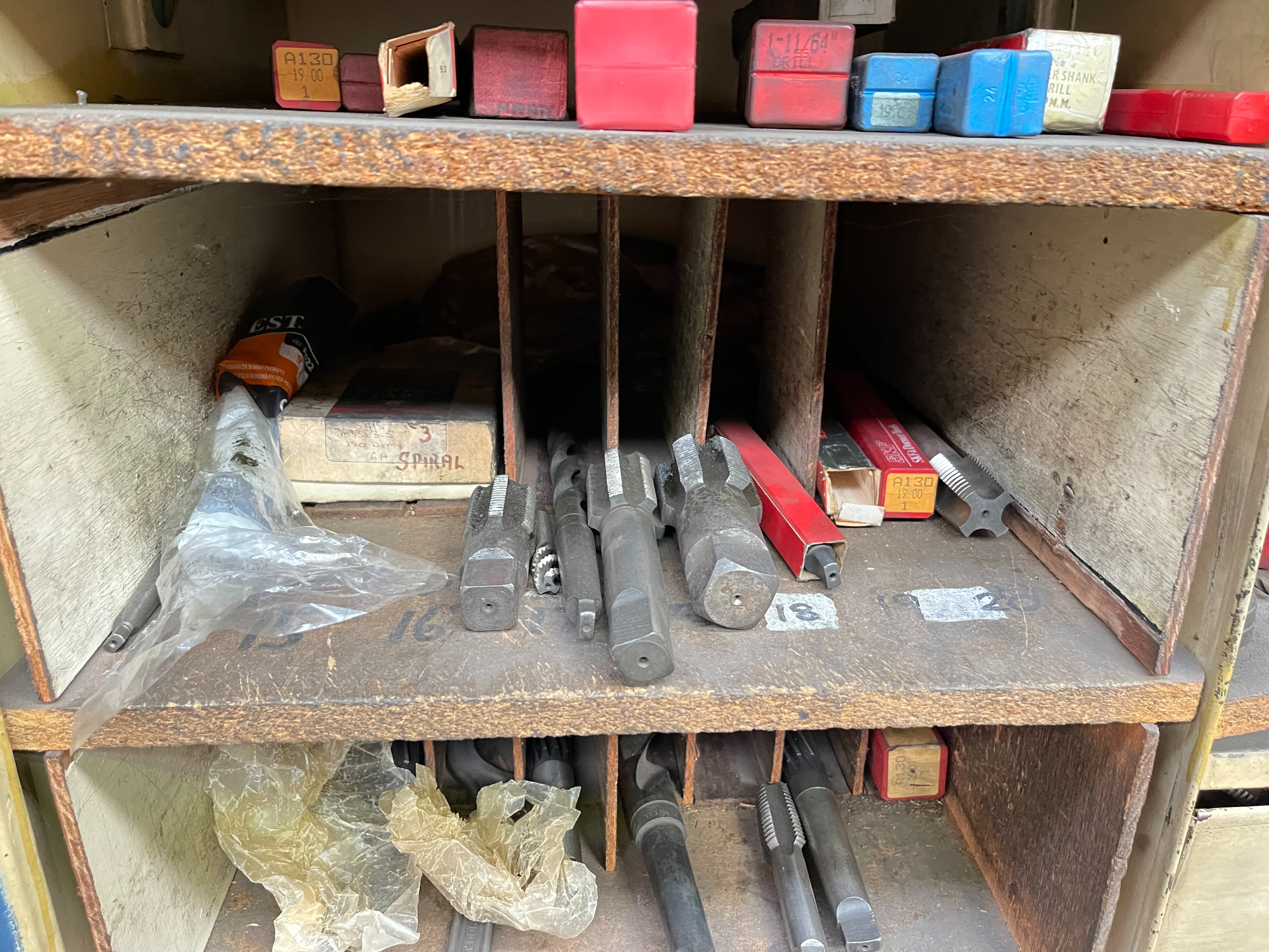 Machine Shop Cabinet with HSS Drills