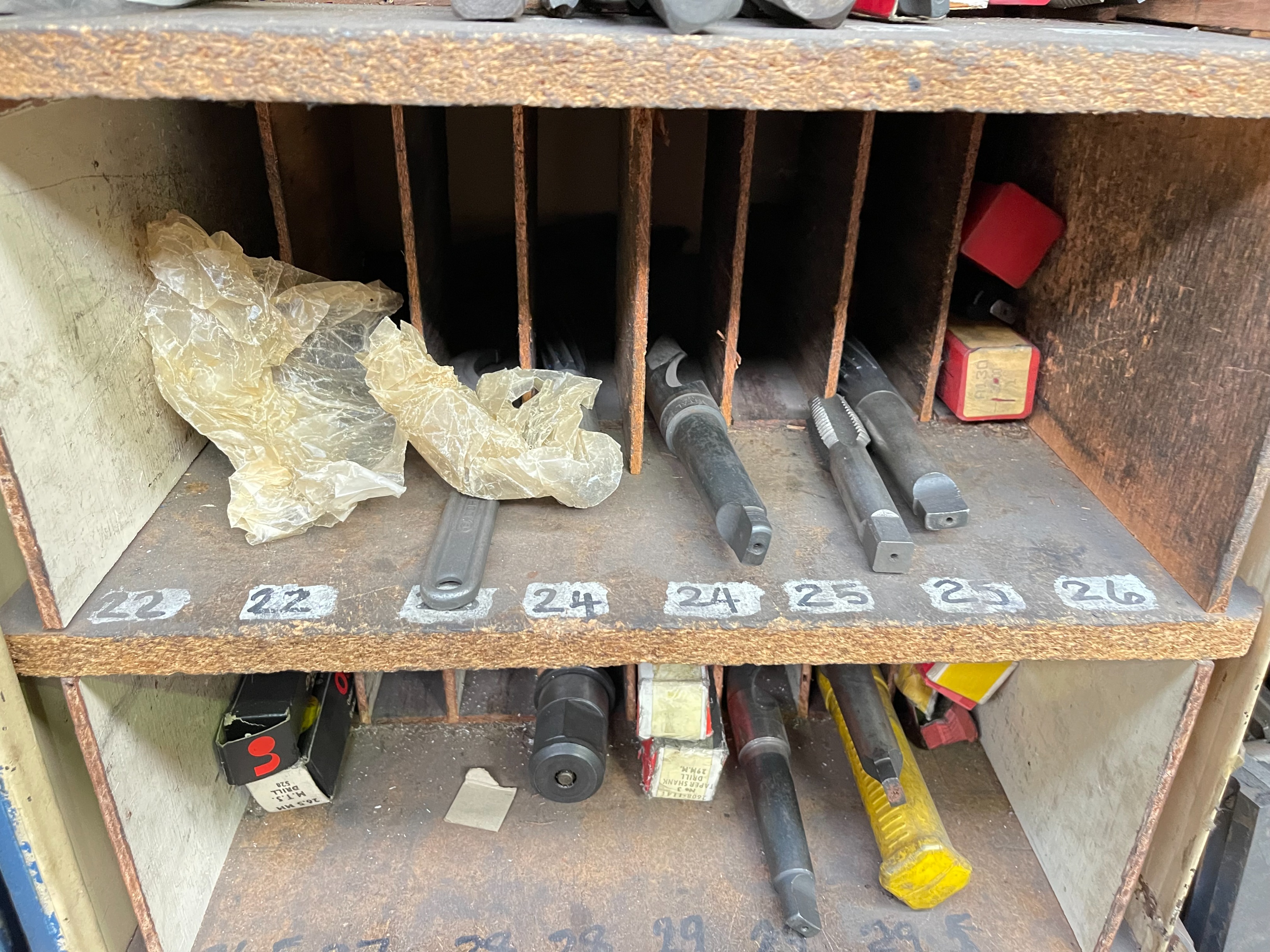 Machine Shop Cabinet with HSS Drills