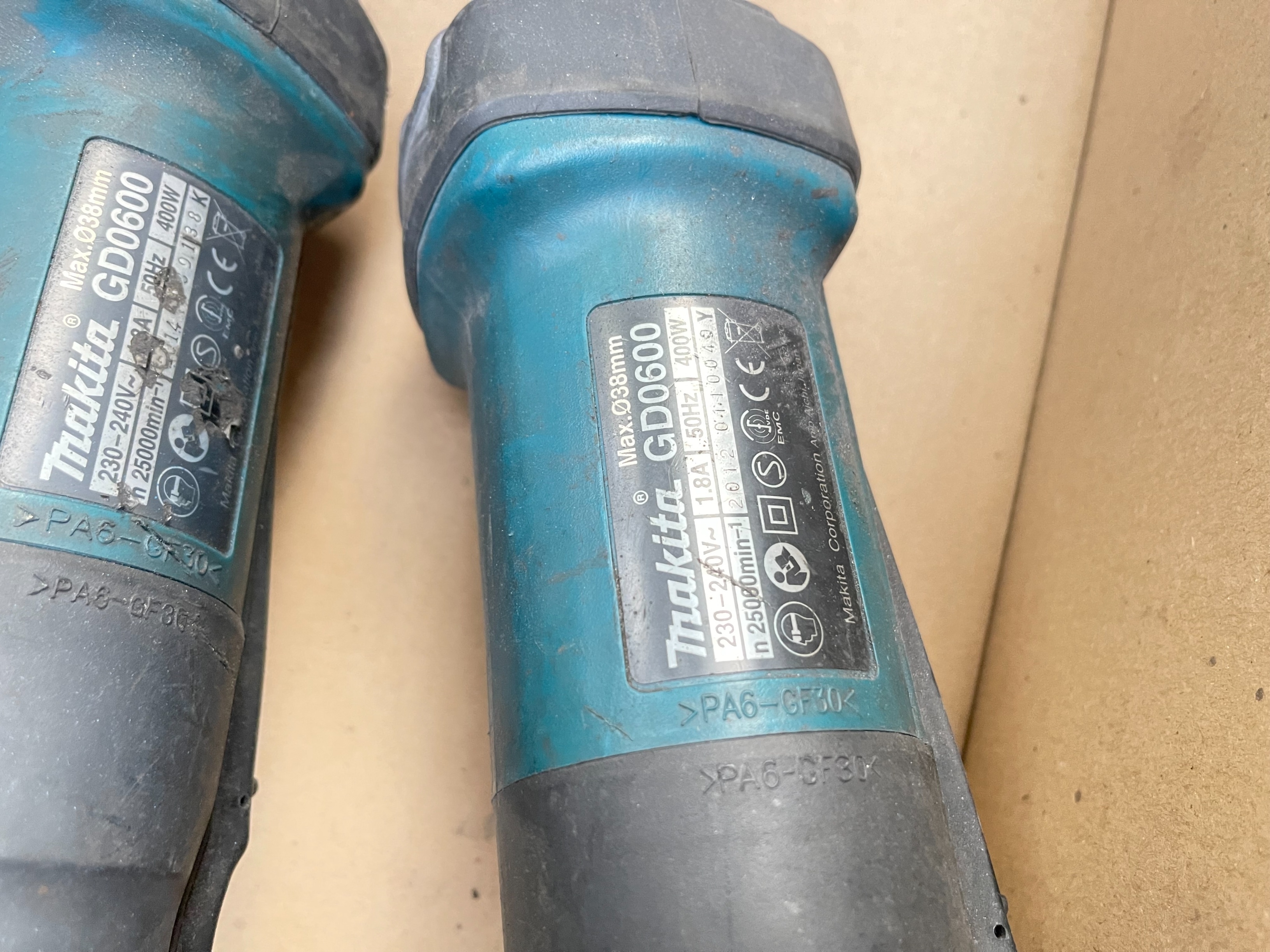 (2) x Makita GB0600 Die Grinders 240V