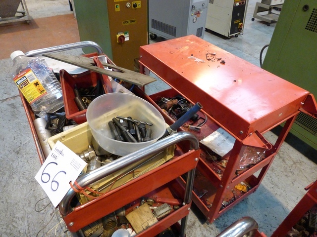 (2) Mobile Steel Trolleys