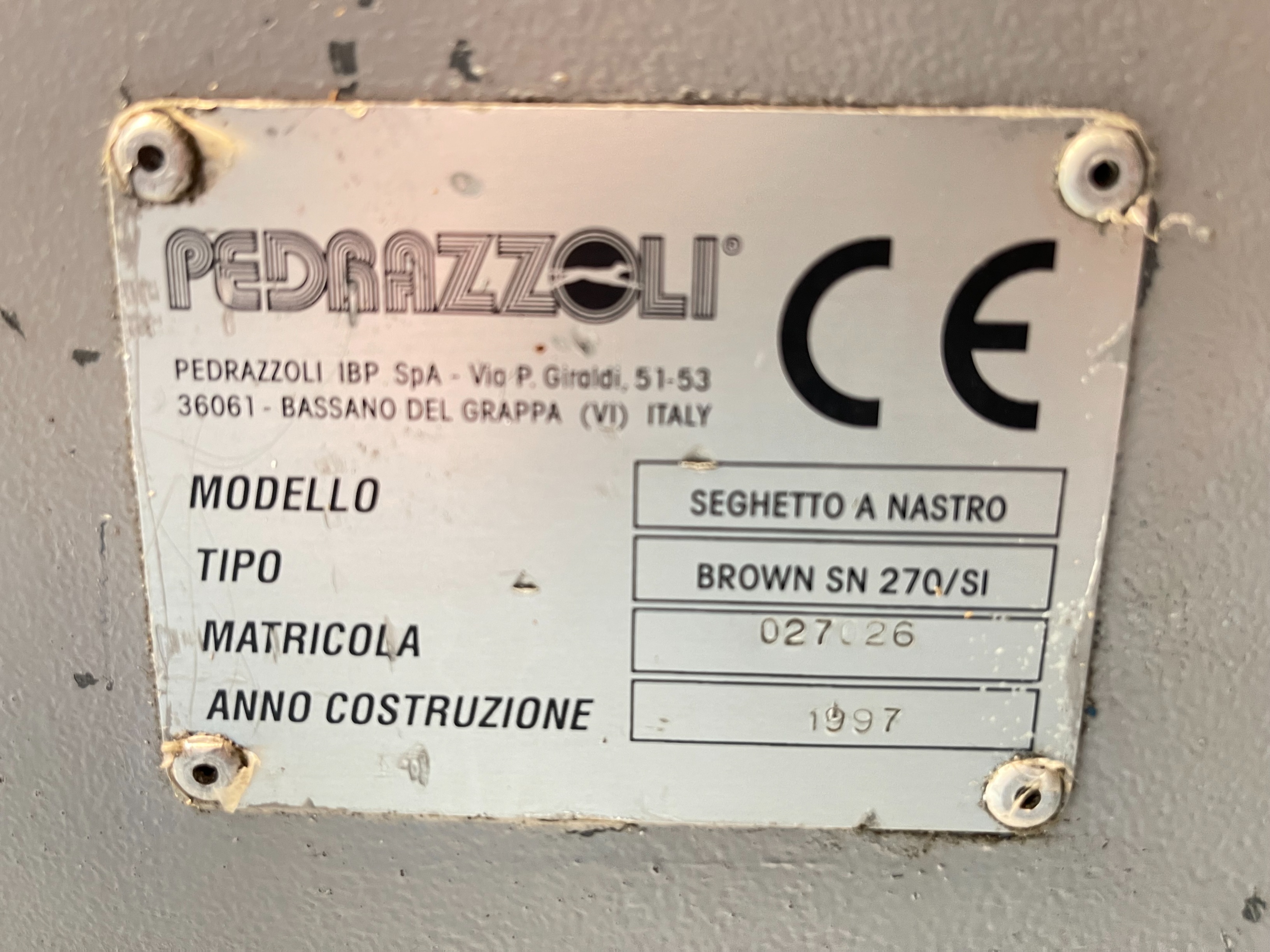 Brown Addison S.N 270 Bandsaw