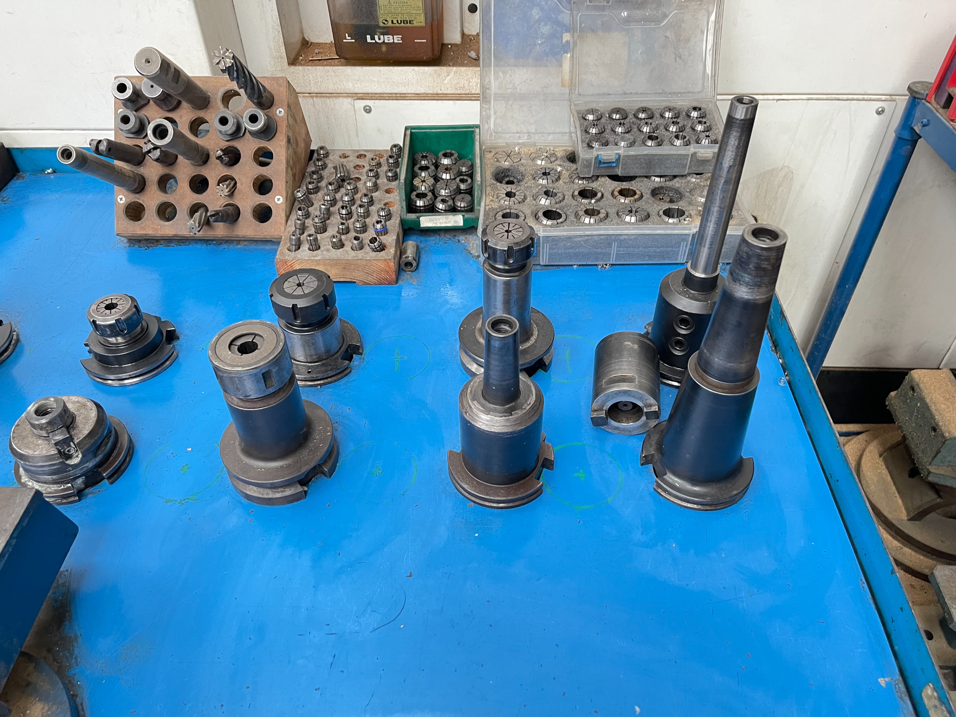 Qty of BT50 and CAT Tooling, Collets and Tool Setters