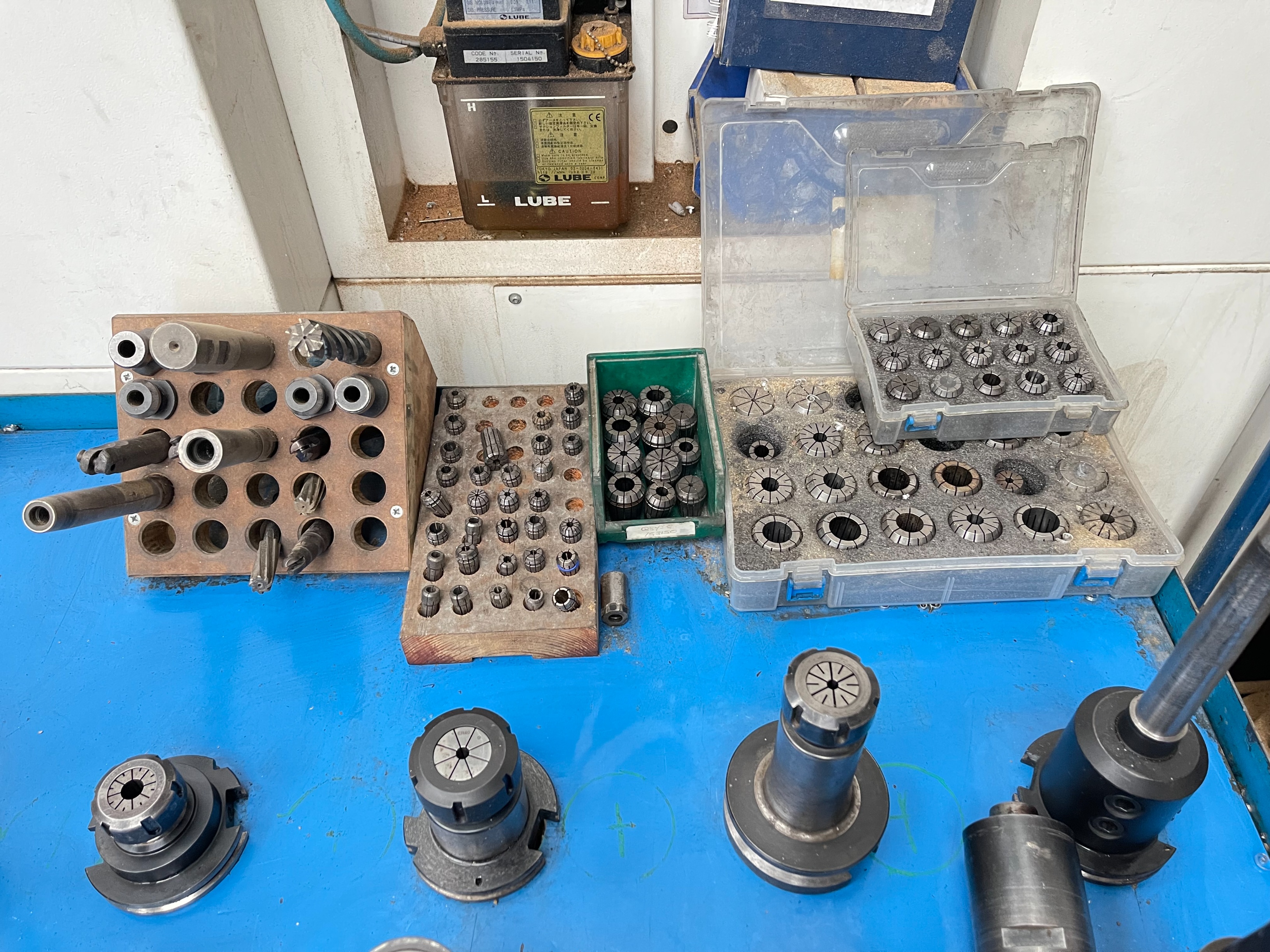 Qty of BT50 and CAT Tooling, Collets and Tool Setters
