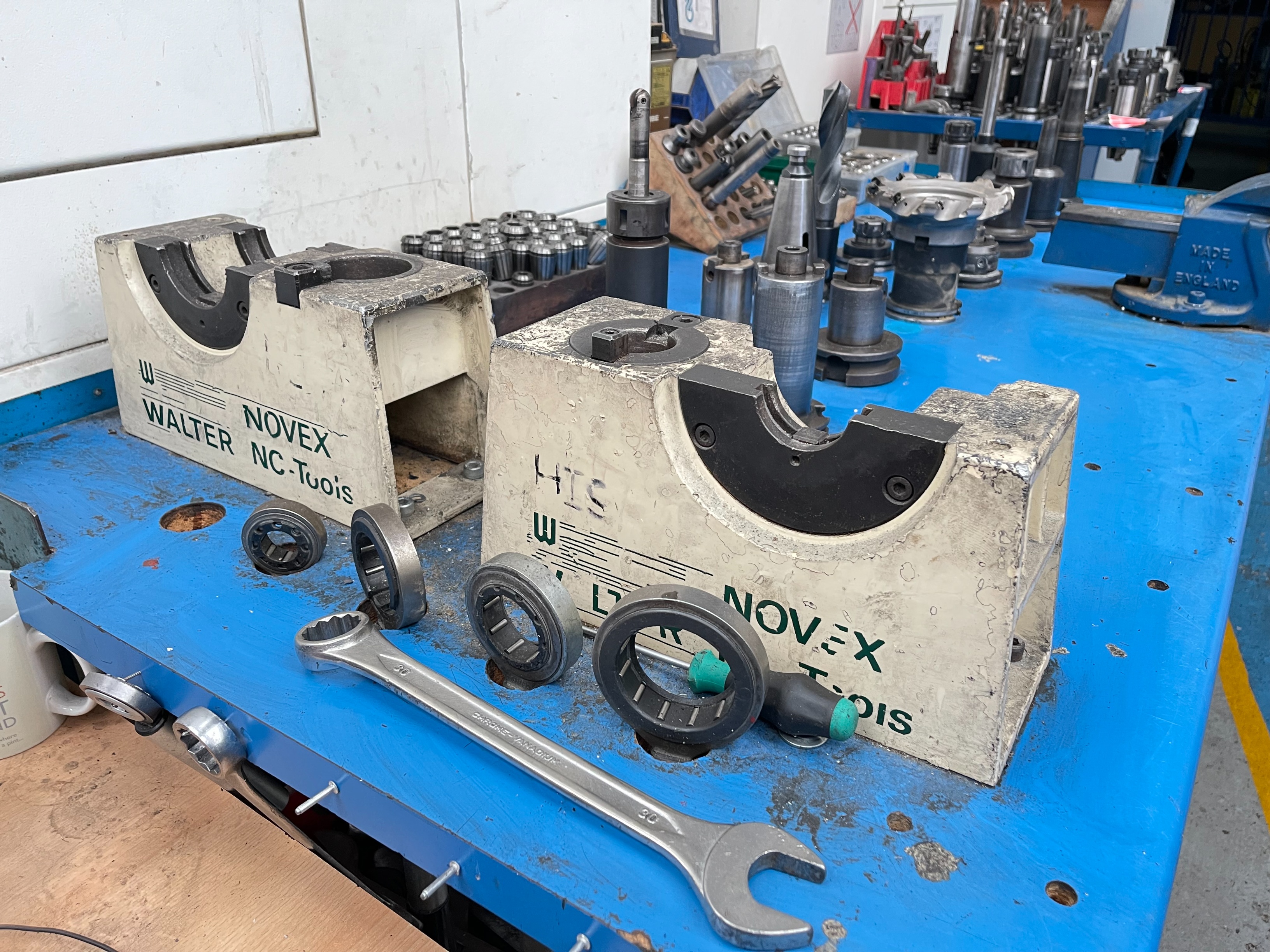 Qty of BT50 and CAT Tooling, Collets and Tool Setters