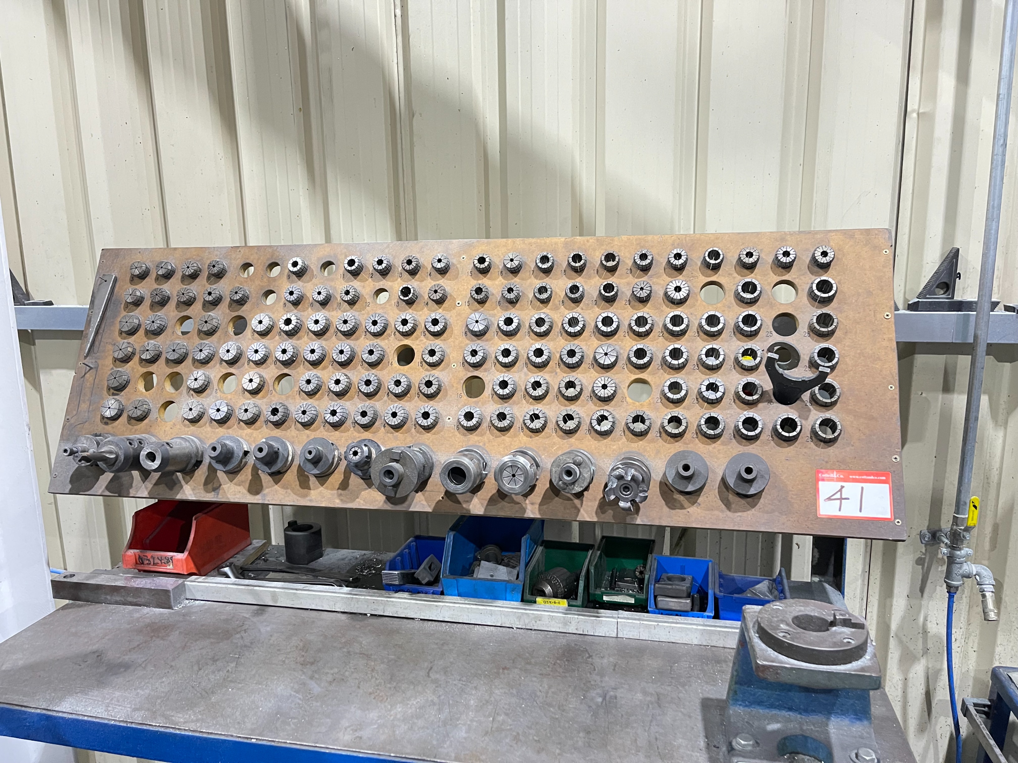 Qty of BT40 Tooling with Qty of Collets and Work Bench