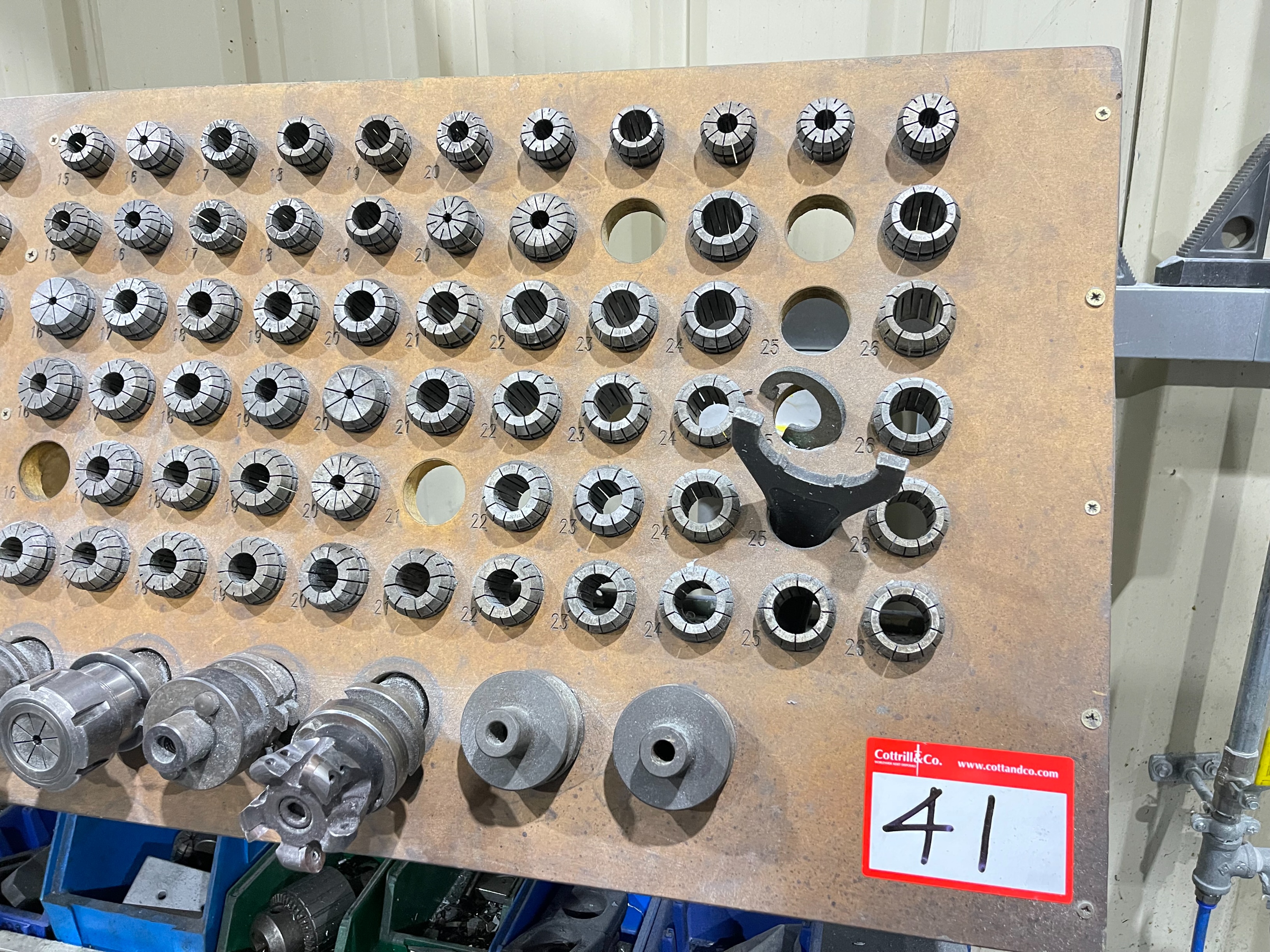 Qty of BT40 Tooling with Qty of Collets and Work Bench