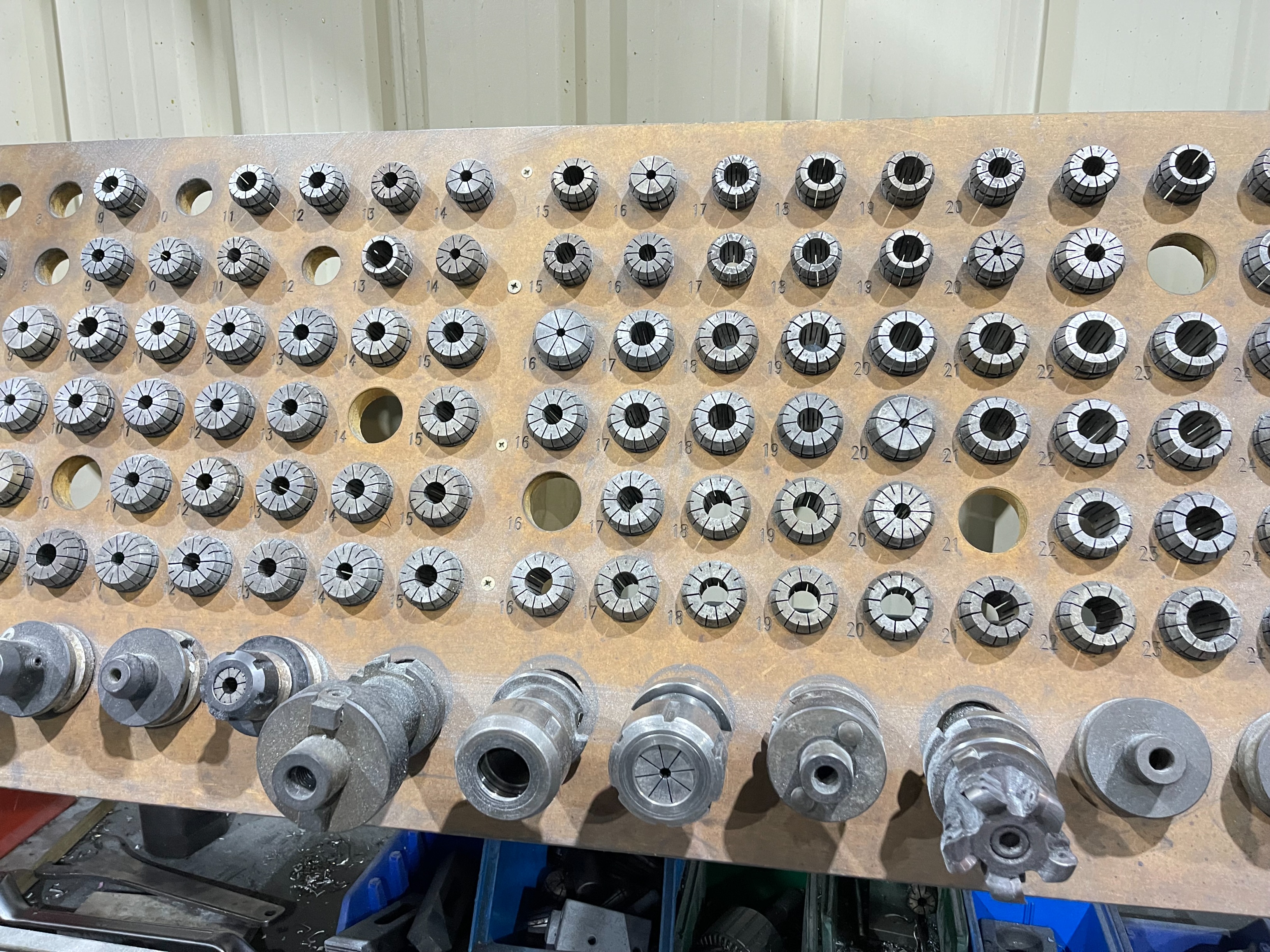 Qty of BT40 Tooling with Qty of Collets and Work Bench