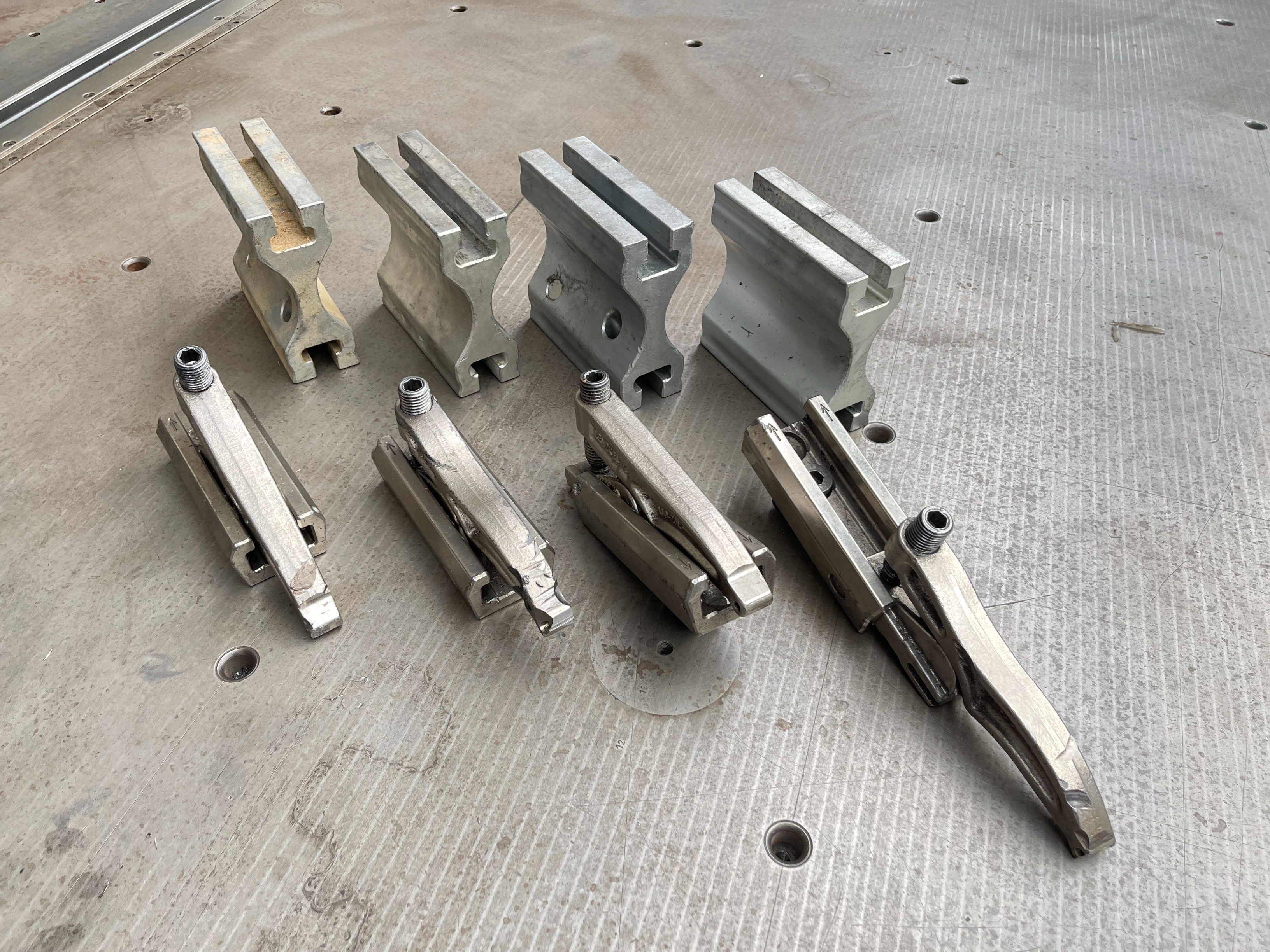 Qty of Lenzkes Clamps and Riser Blocks