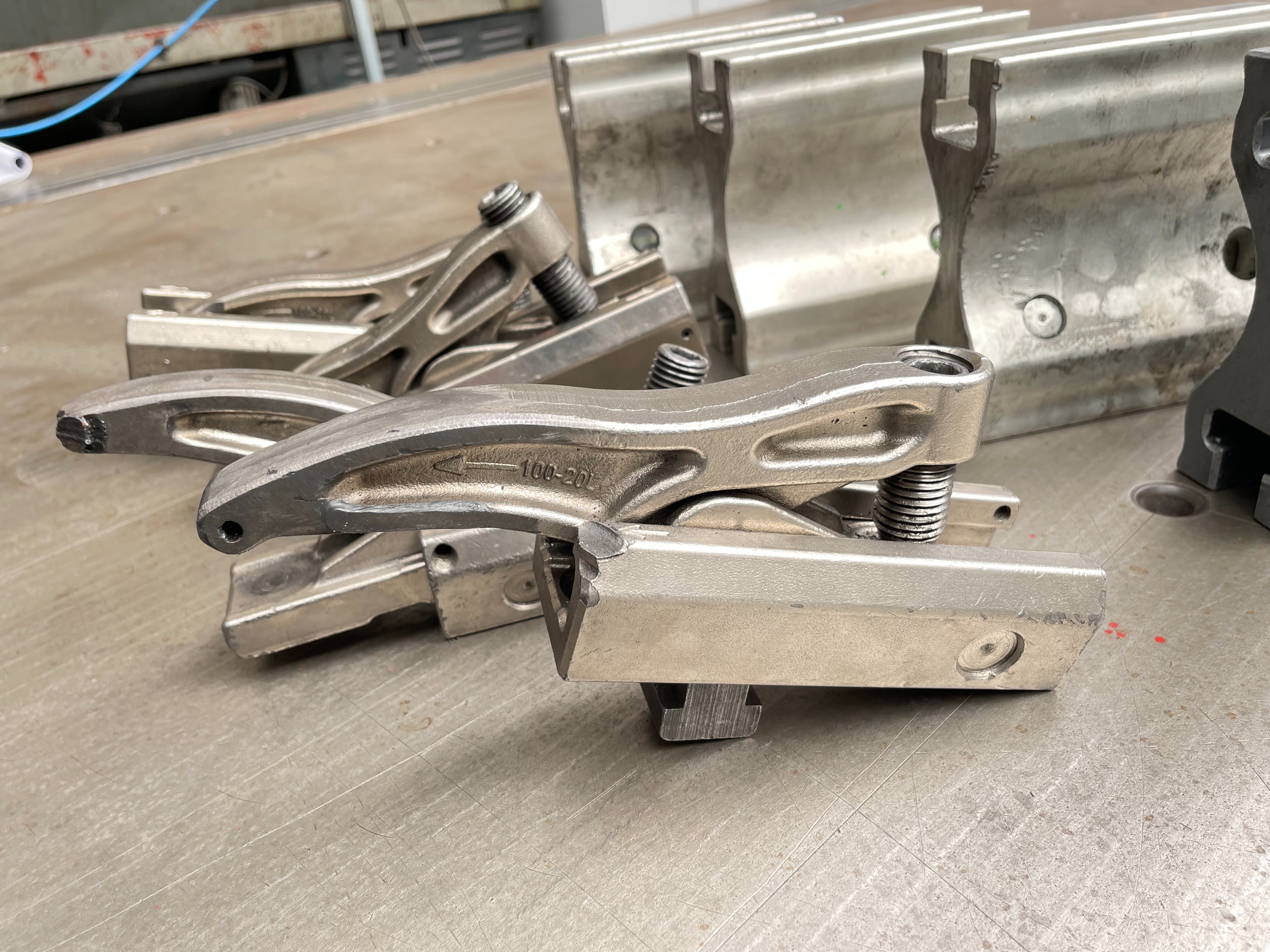 Qty of Lenzkes Clamps and Riser Blocks