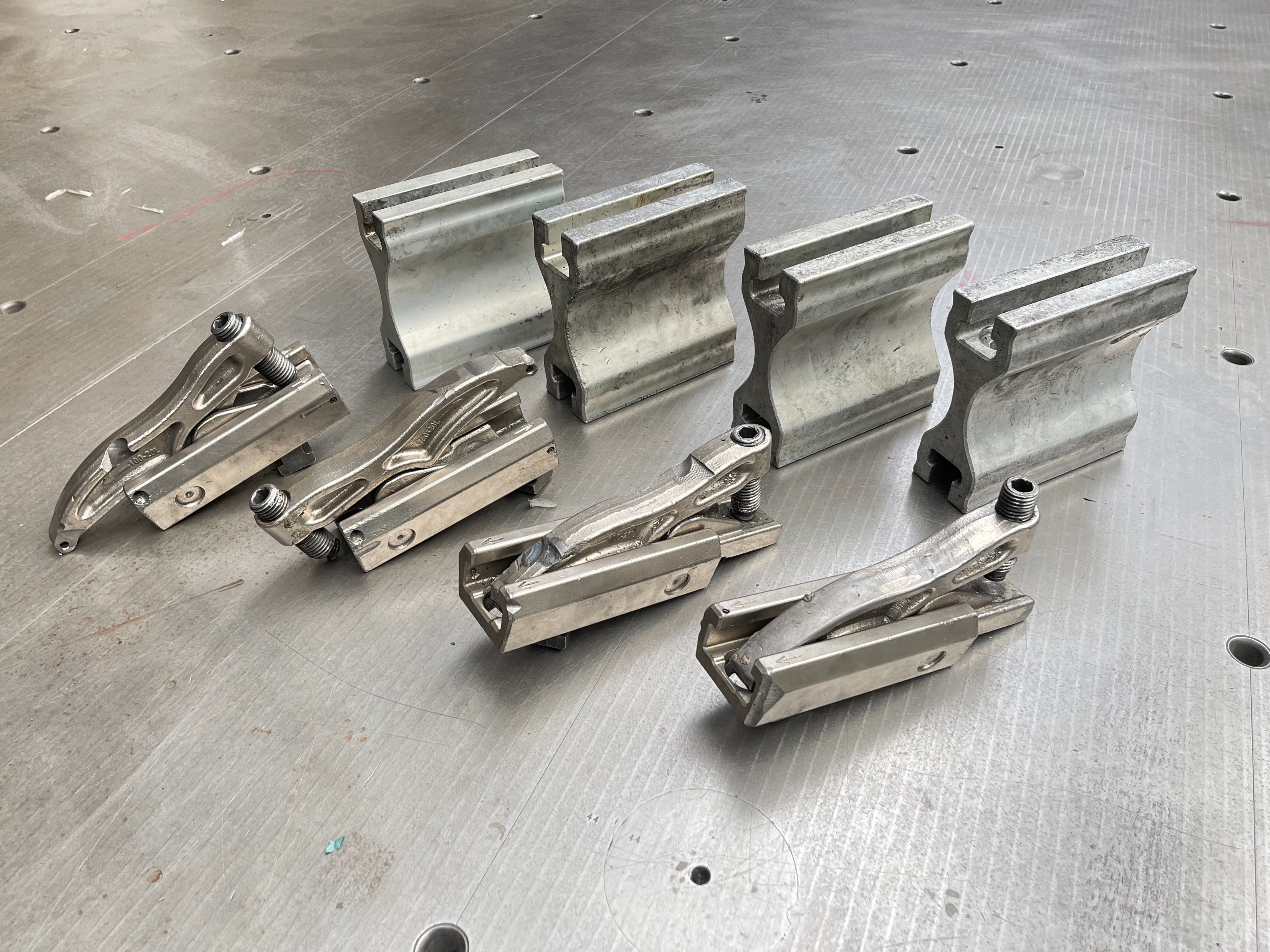 Qty of Lenzkes Clamps and Riser Blocks