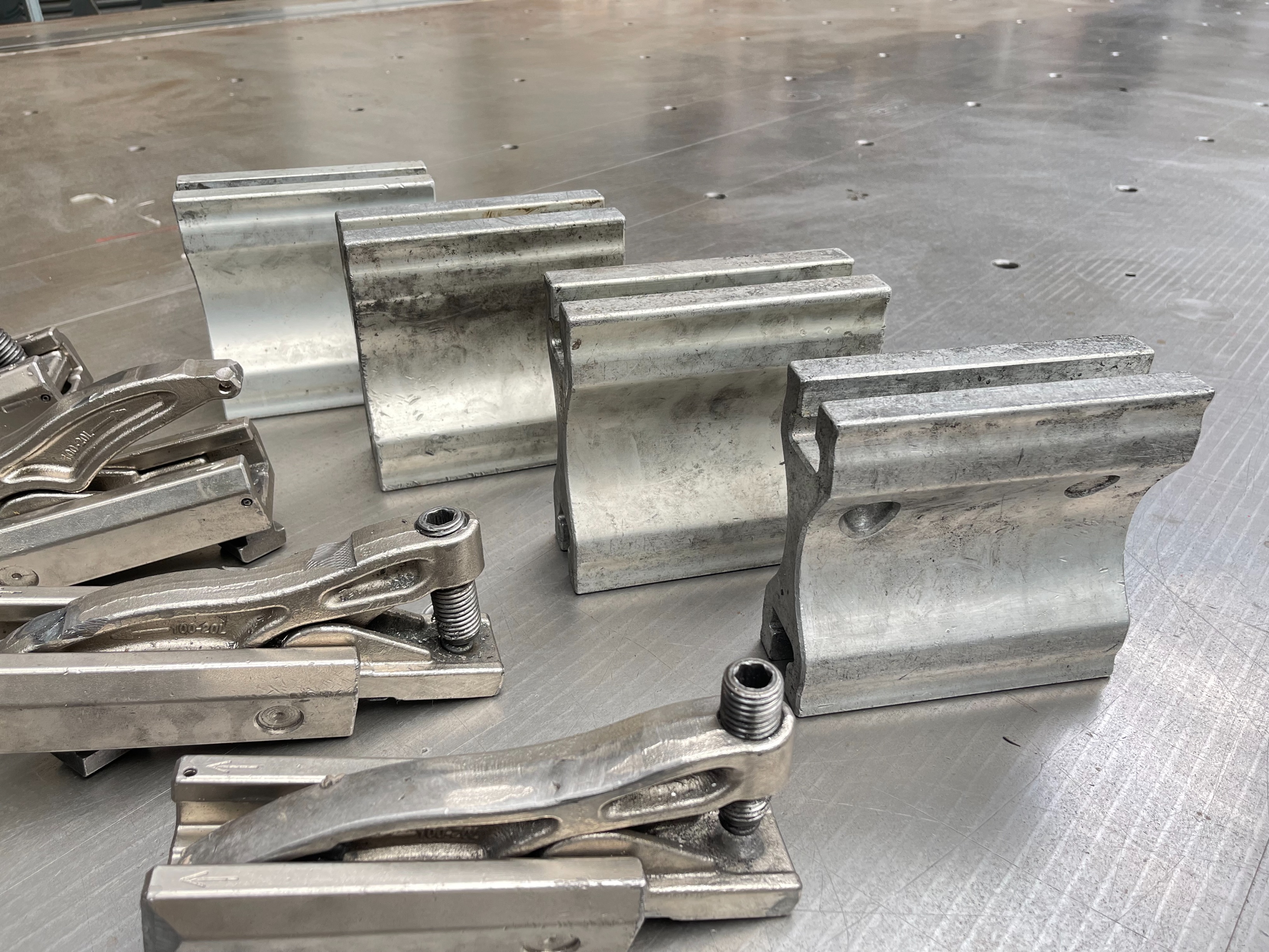 Qty of Lenzkes Clamps and Riser Blocks