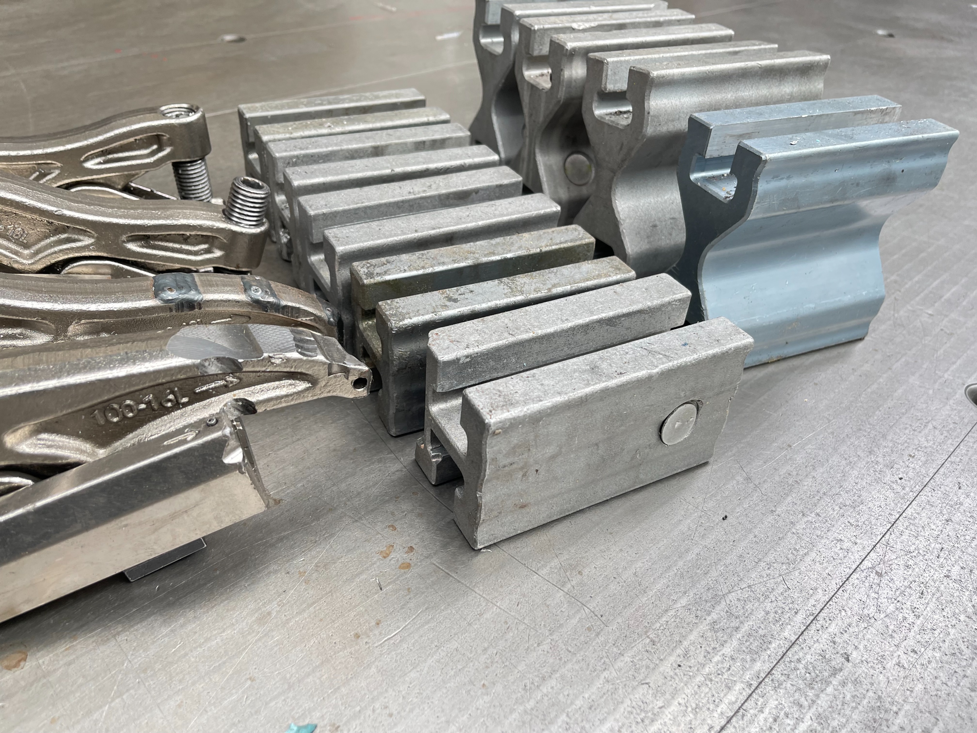 Qty of Lenzkes Clamps and Riser Blocks