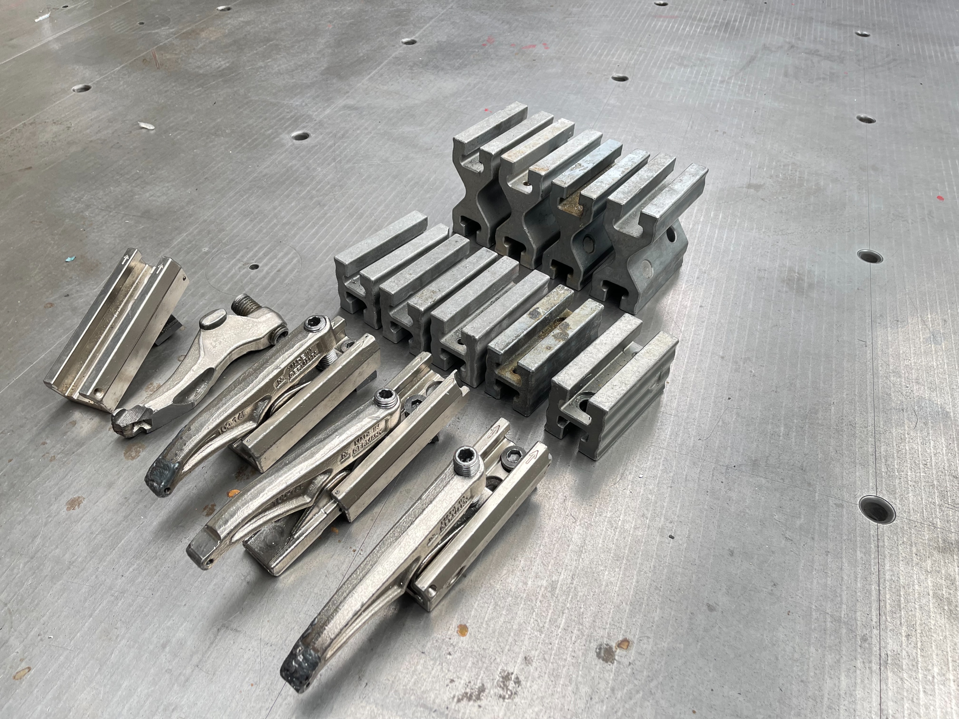 Qty of Lenzkes Clamps and Riser Blocks