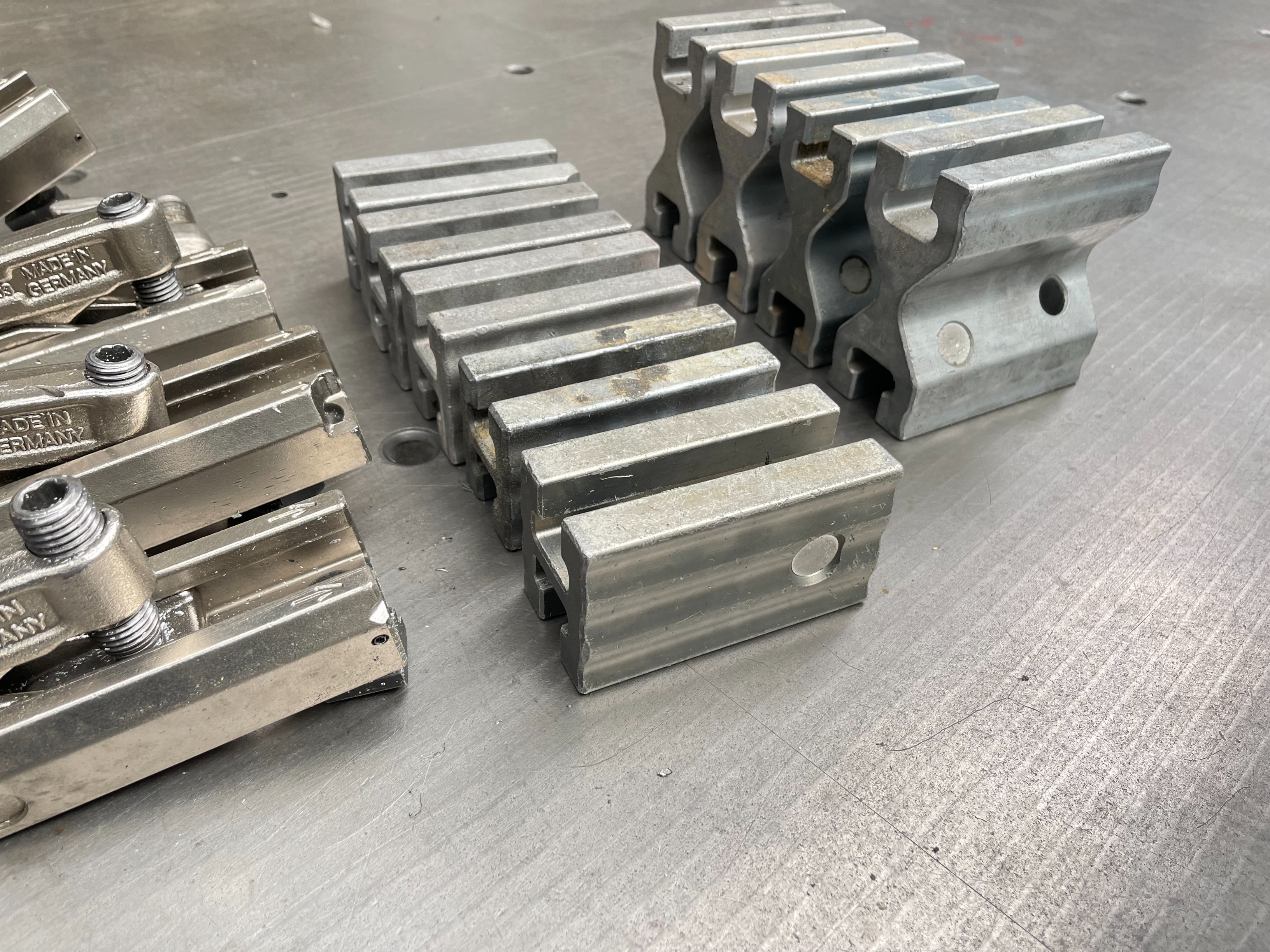 Qty of Lenzkes Clamps and Riser Blocks