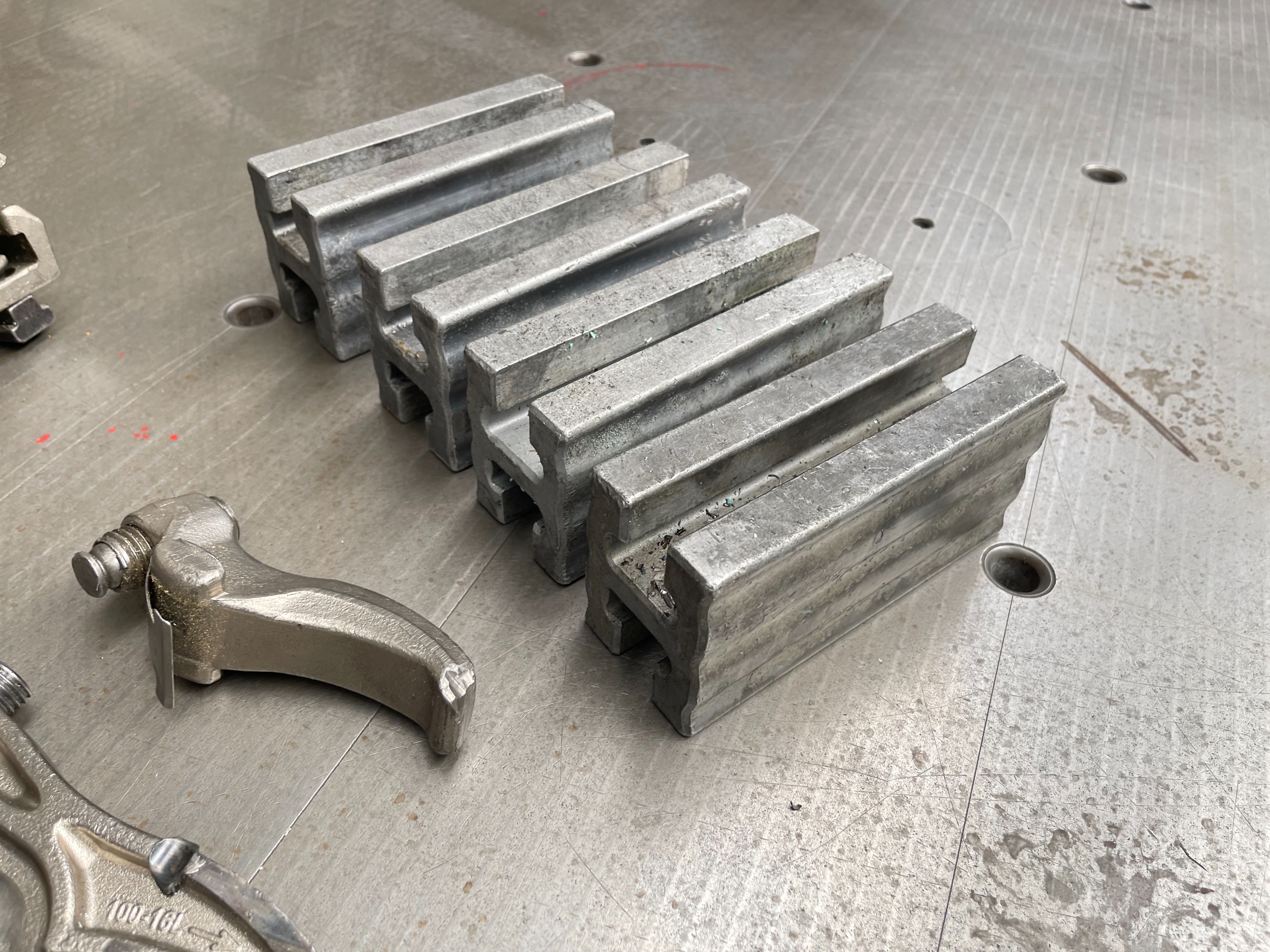 Qty of Lenzkes Clamps, Riser Blocks and Spares