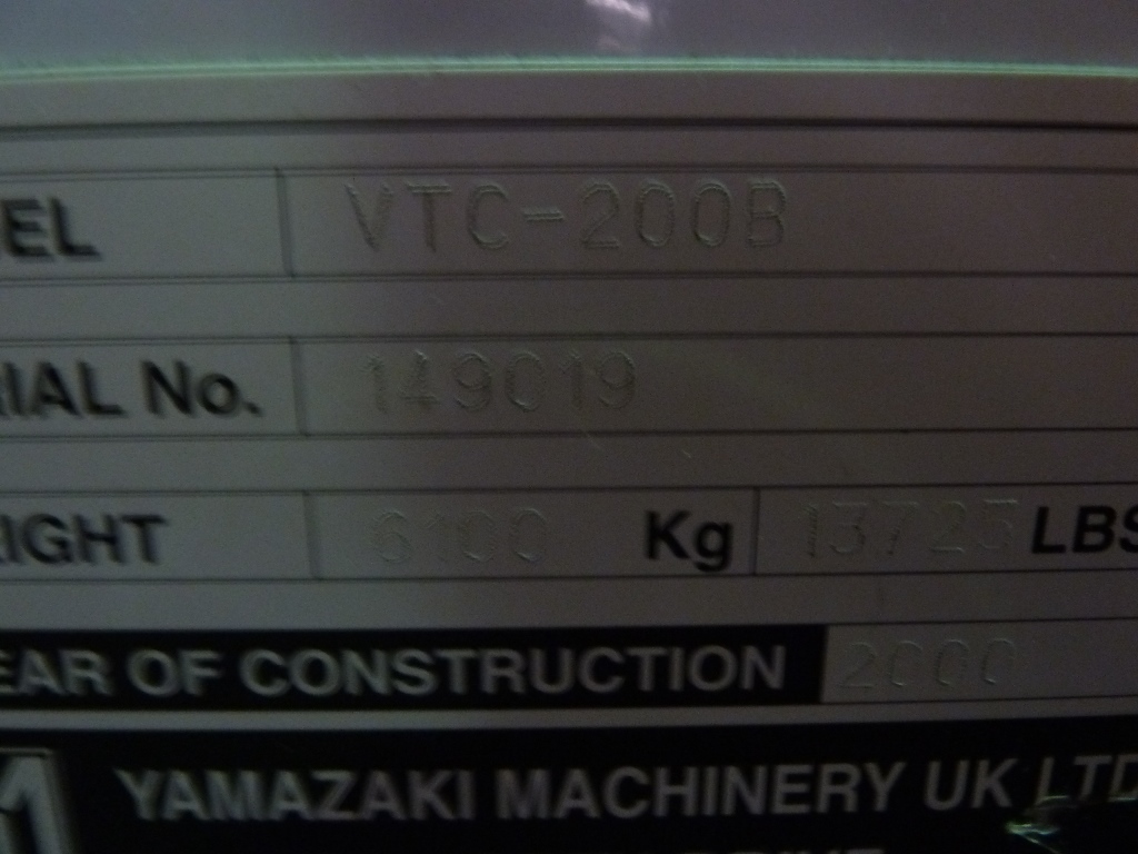 Mazak VTC-200B 3-axis Vertical Machining Centre