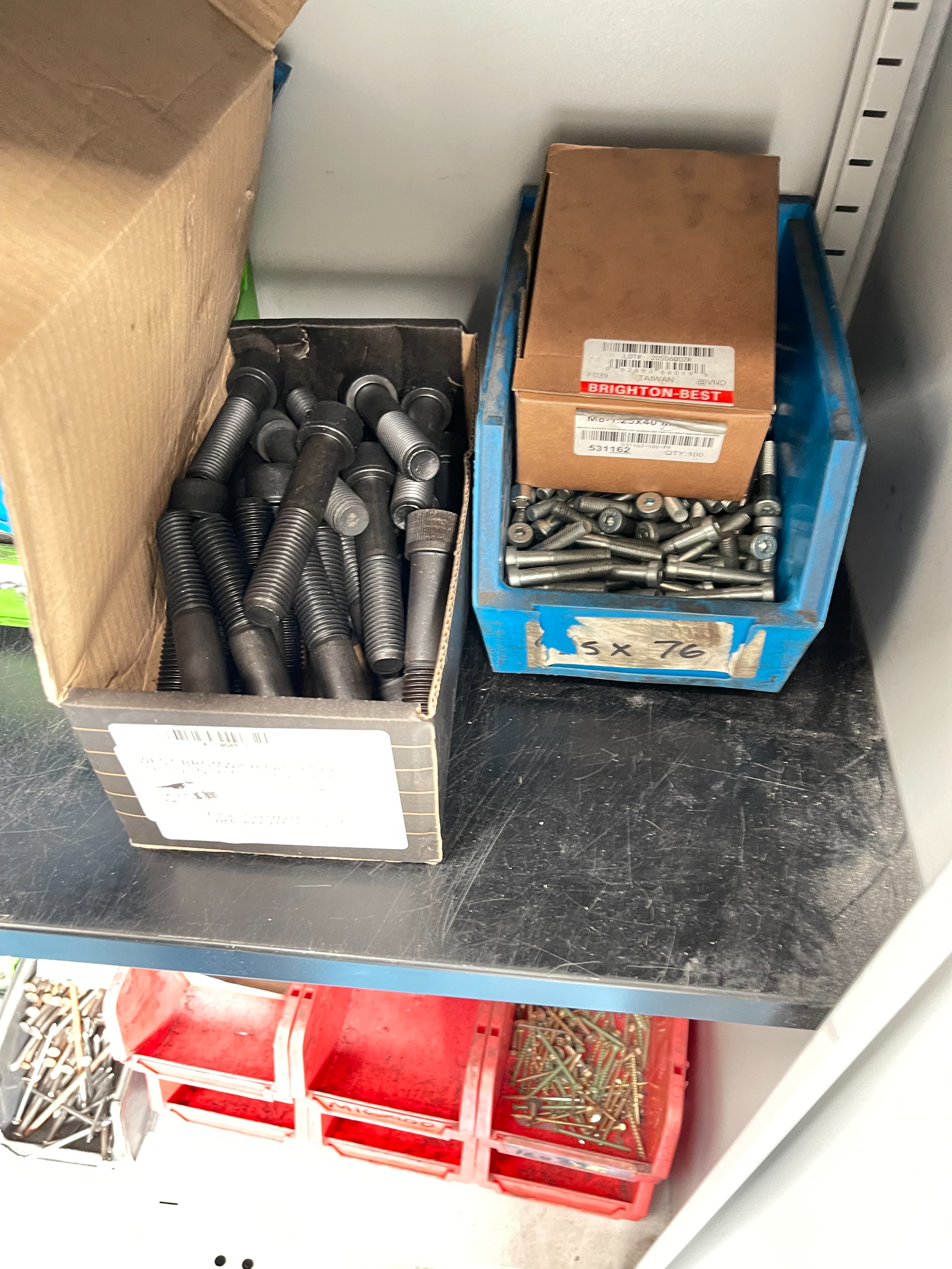 Cupboard with Qty of Screws and Nails