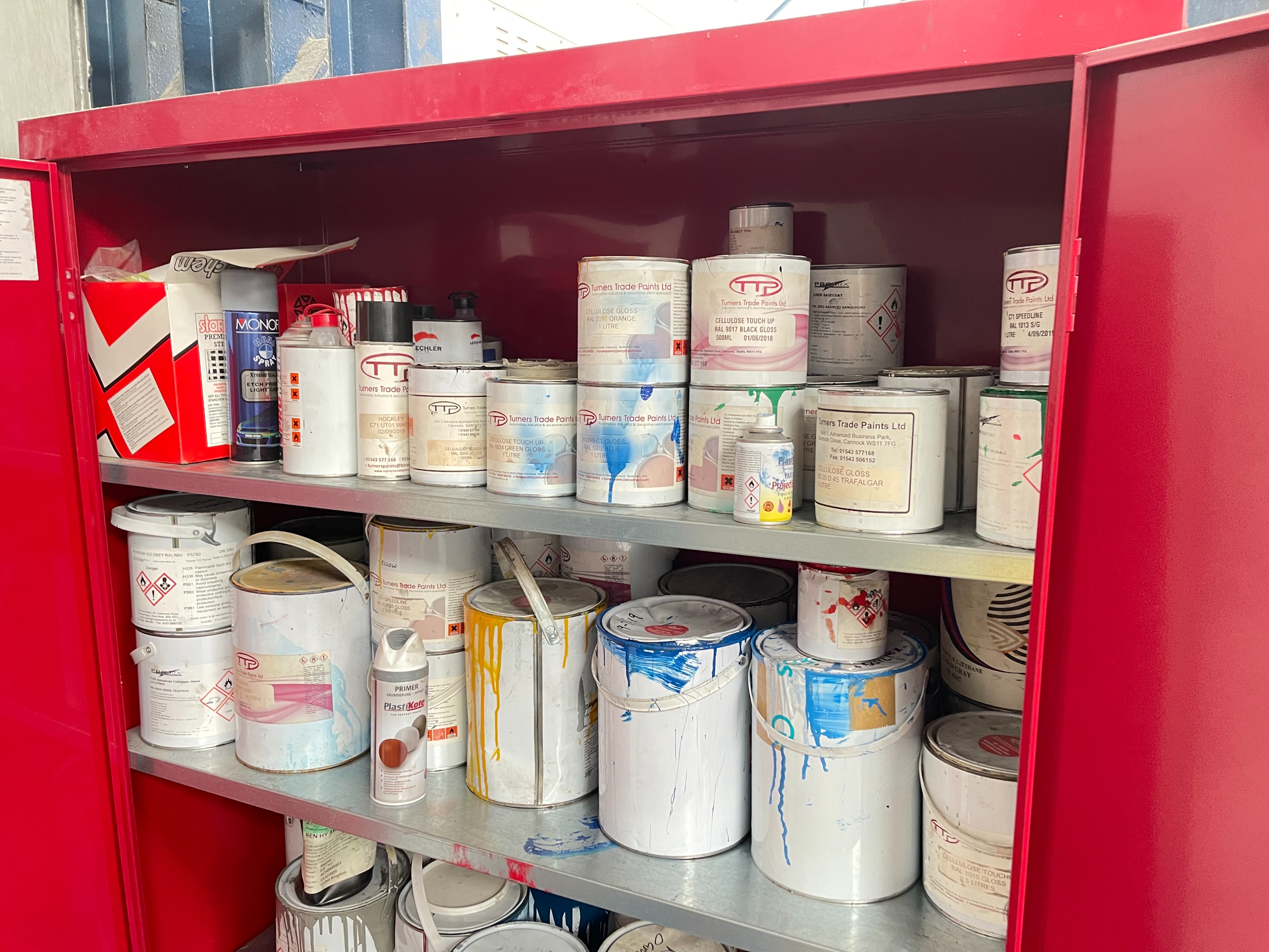 Cupboard with Qty of Paints