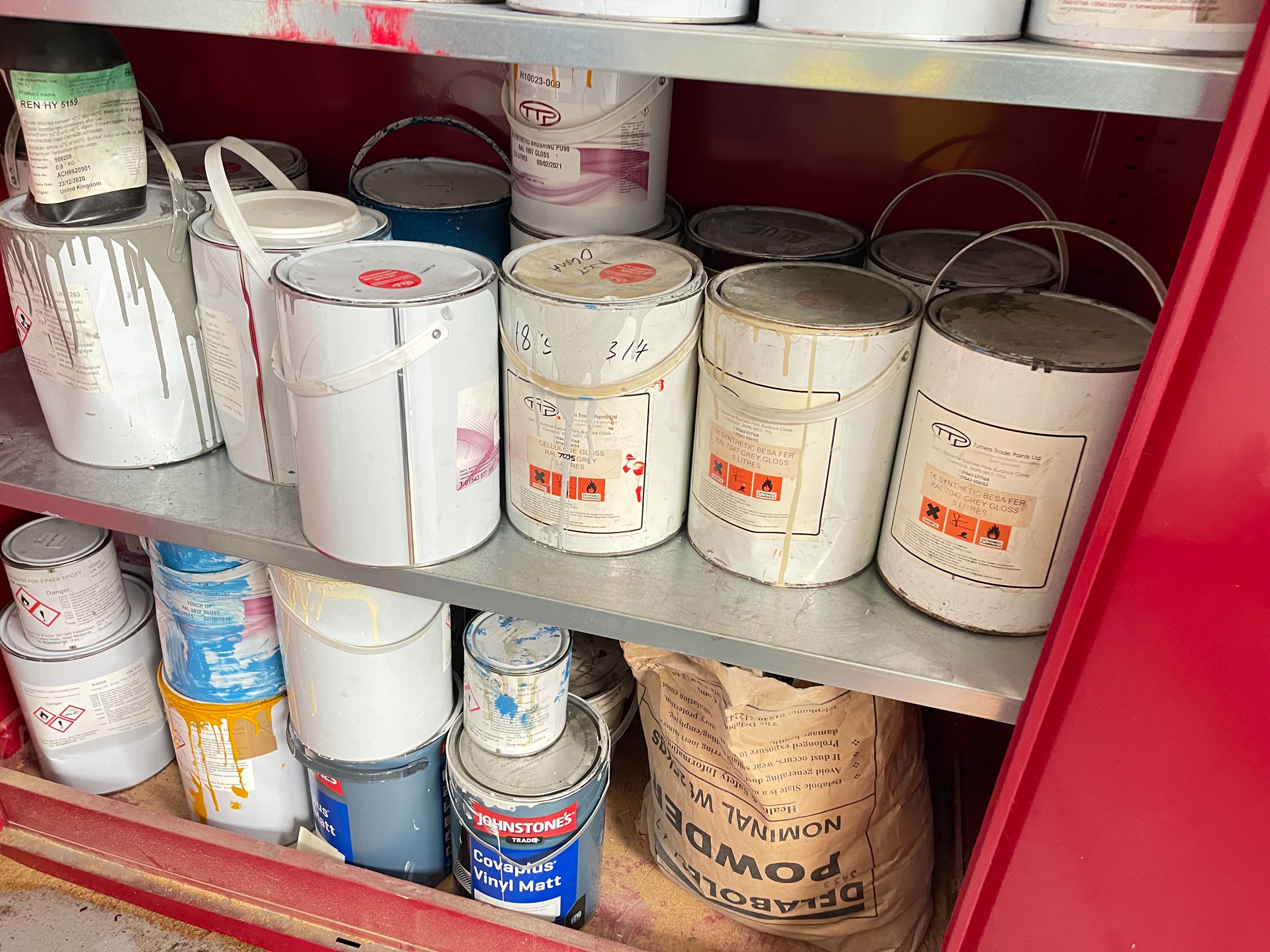 Cupboard with Qty of Paints