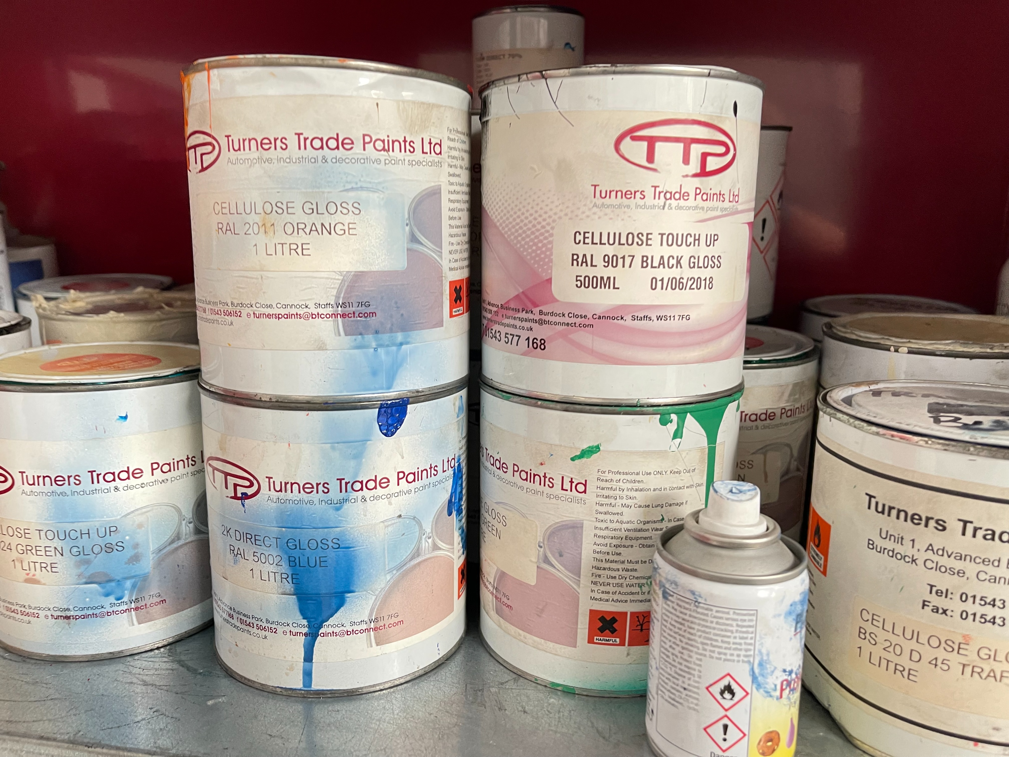 Cupboard with Qty of Paints