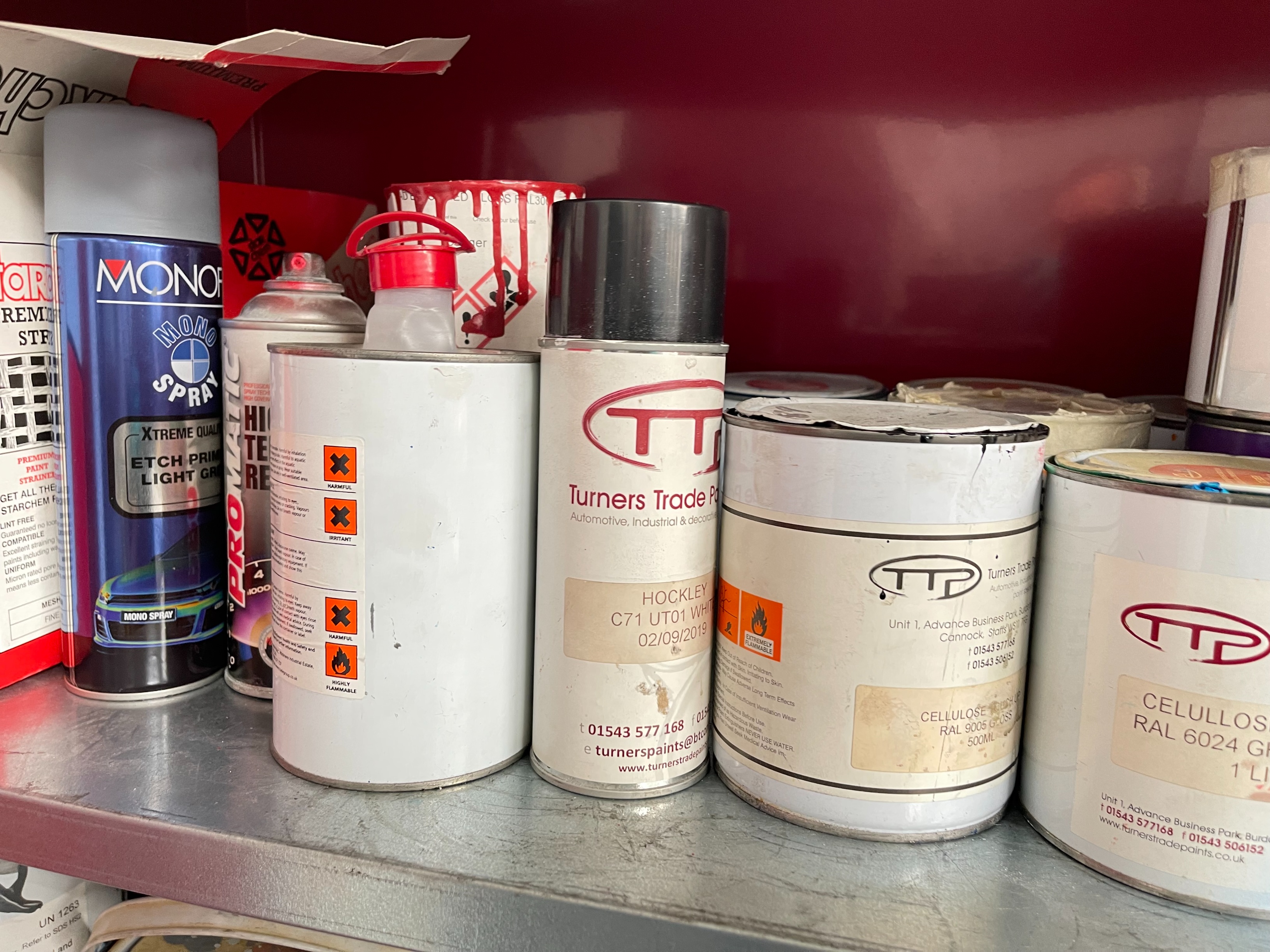 Cupboard with Qty of Paints