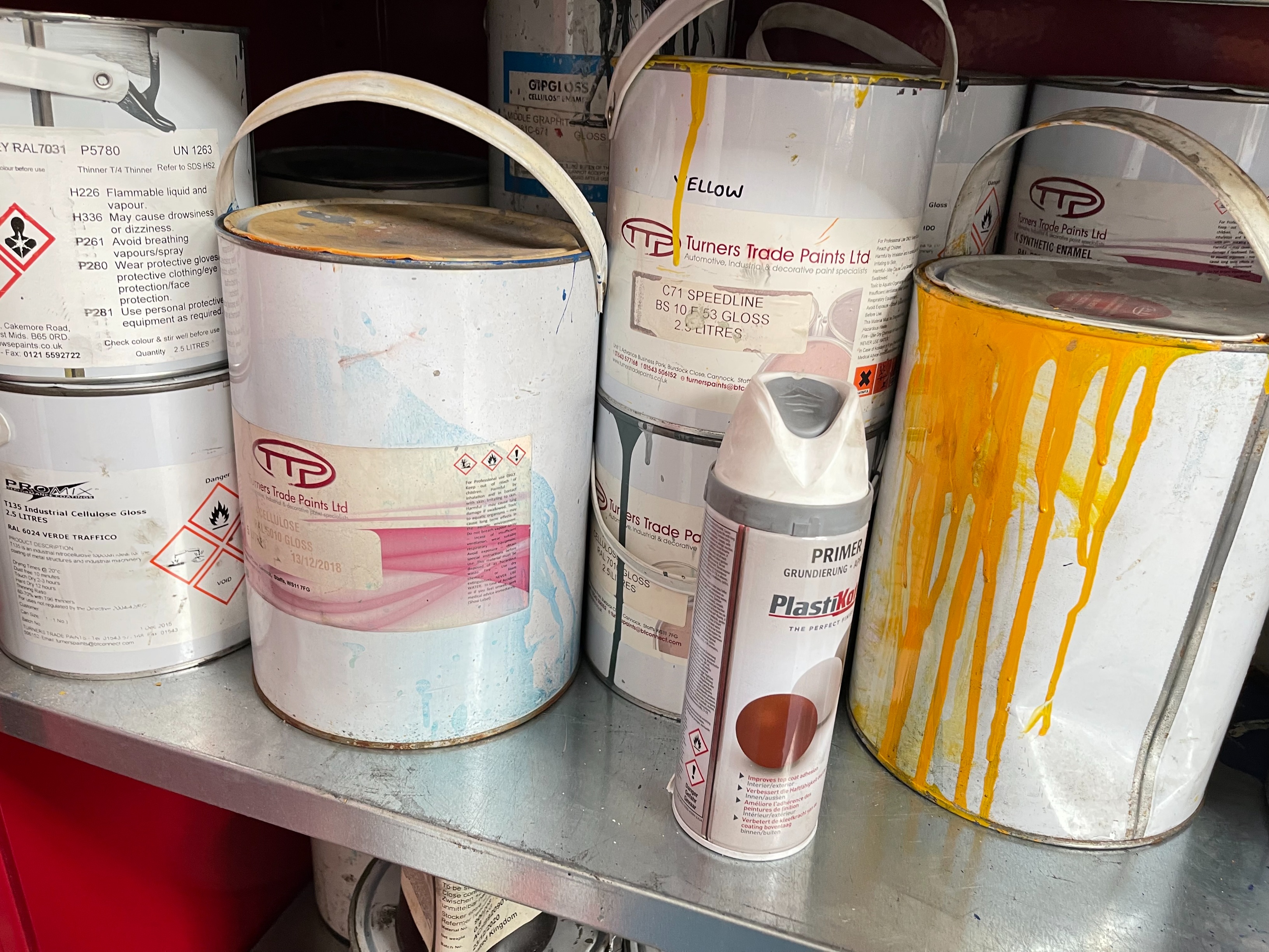 Cupboard with Qty of Paints