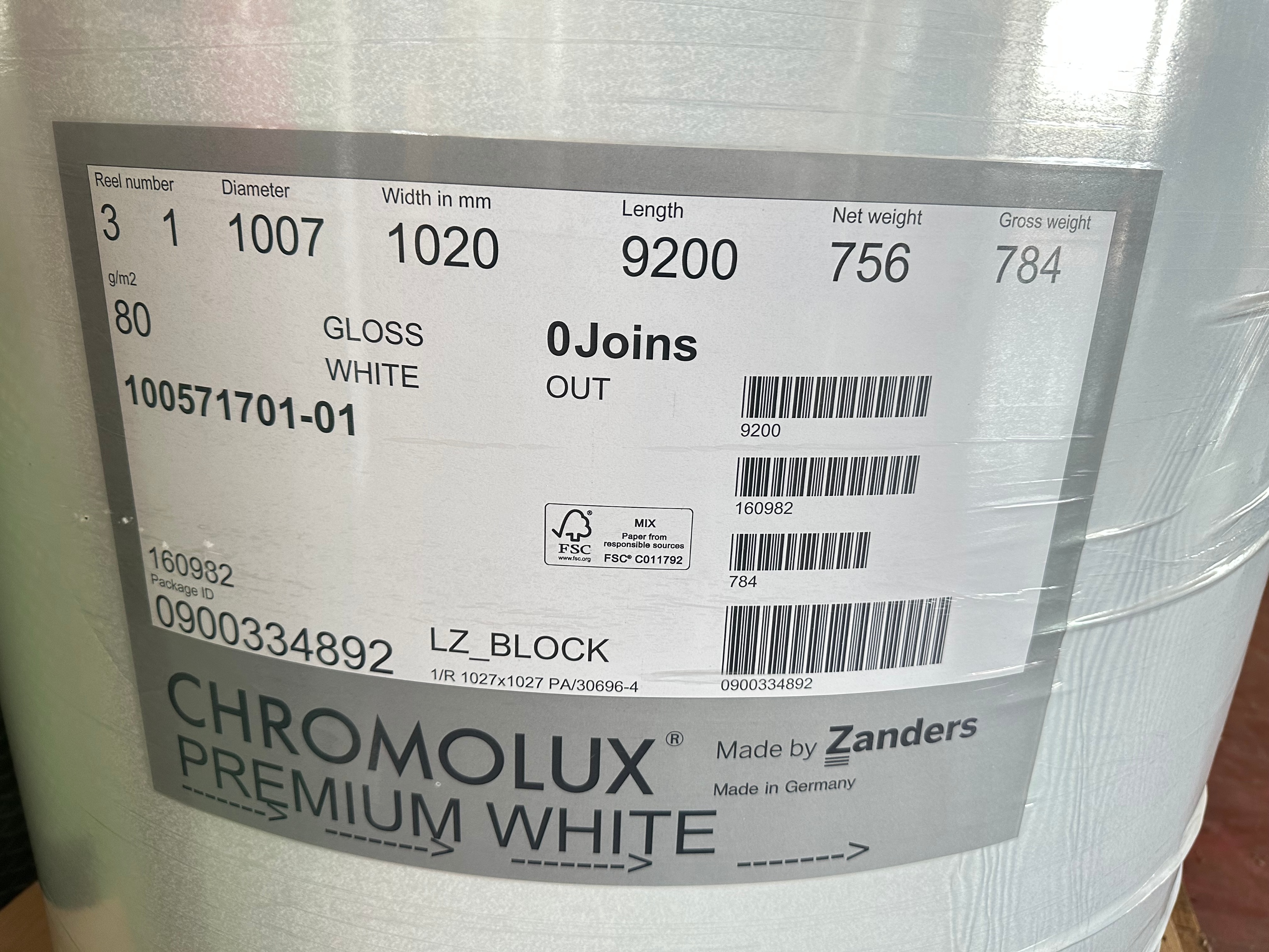 (3028037) Chromolus Premium White 80 GR FSC Mix Credit