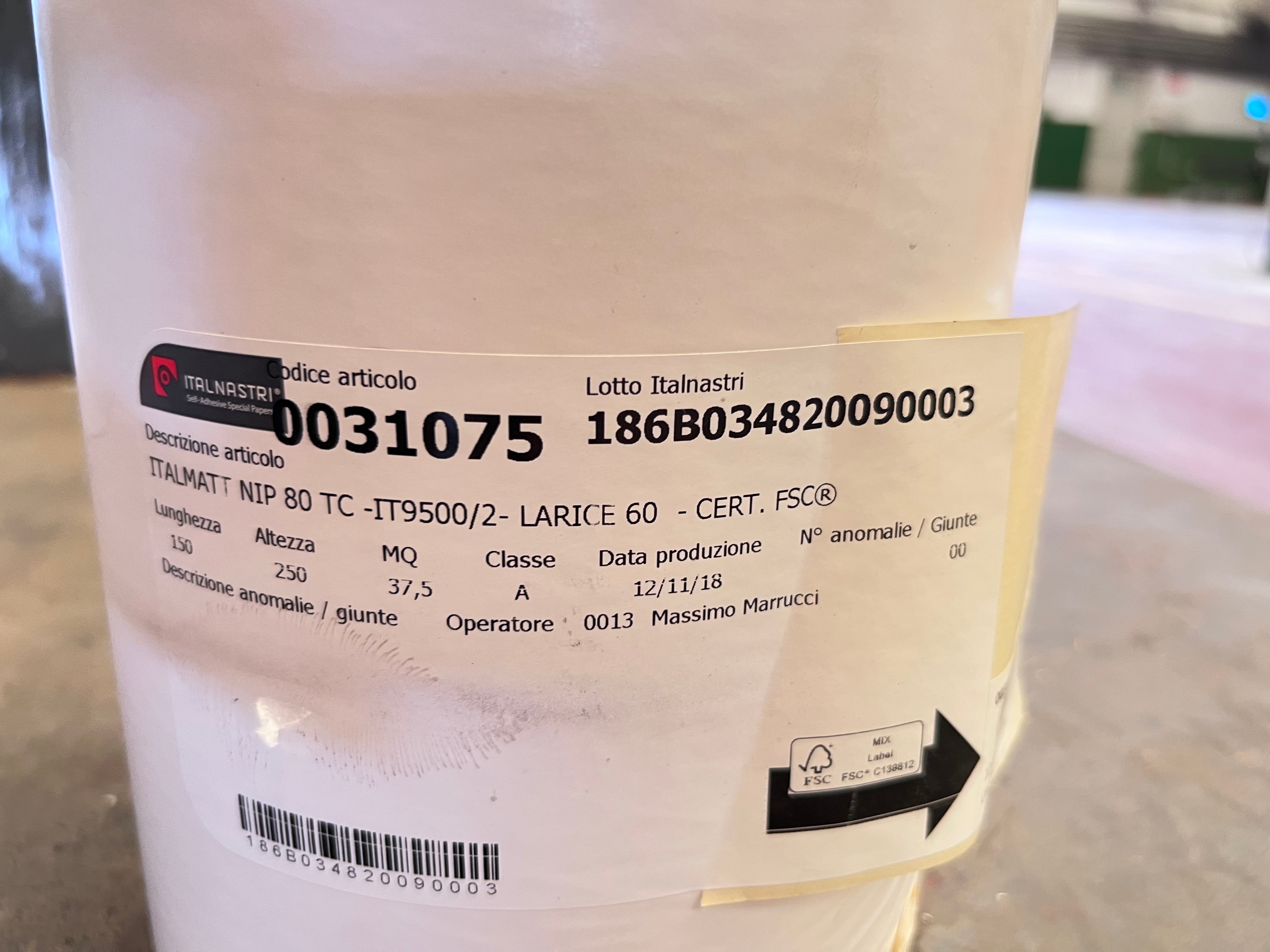 (0031075) Italmatt NIP 80 TC -IT9500/2 - Larice 60 - Cert. FSC