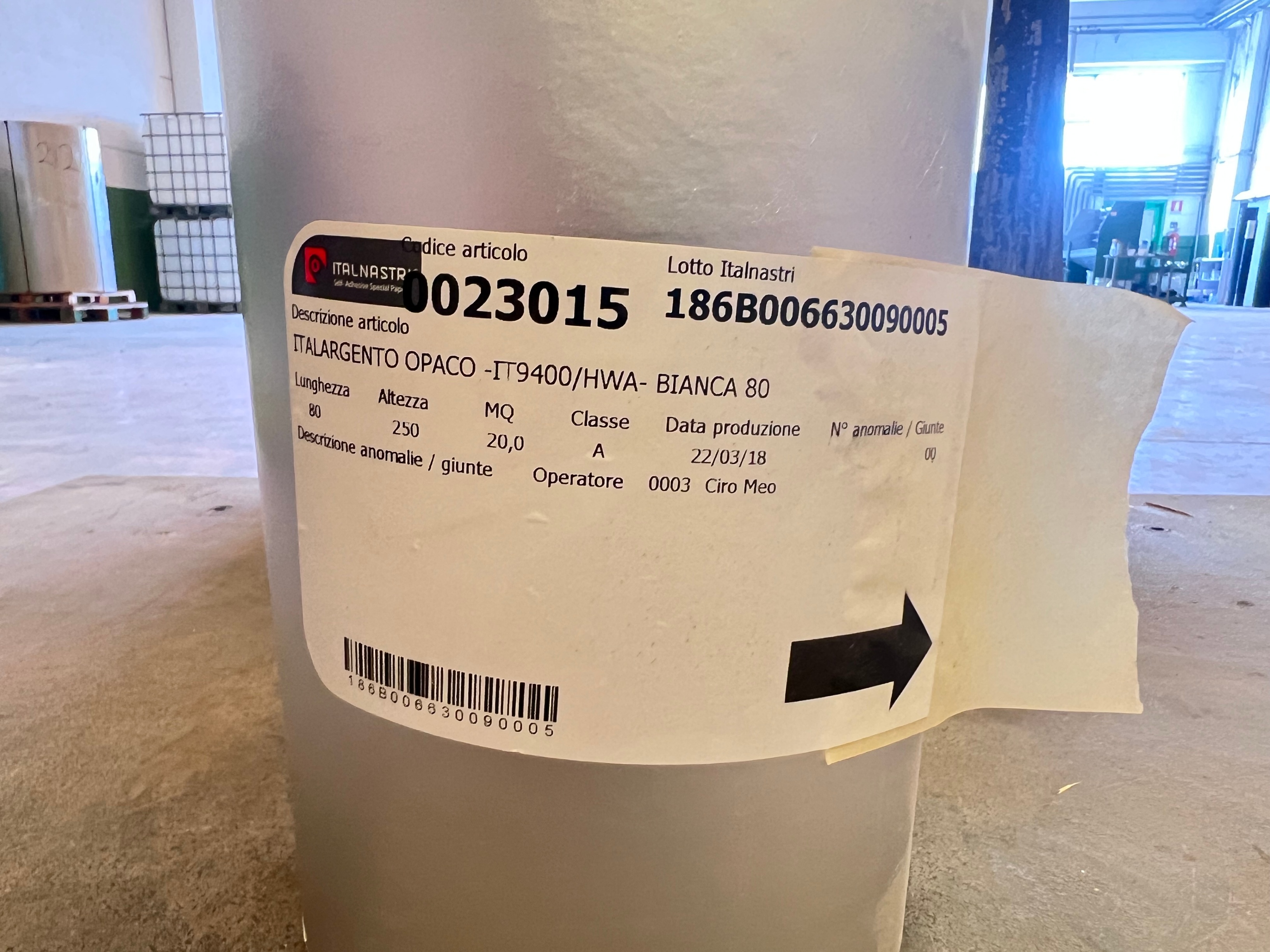 (0023015) Italargento Opaco -IT9400/HWA - Bianca 80