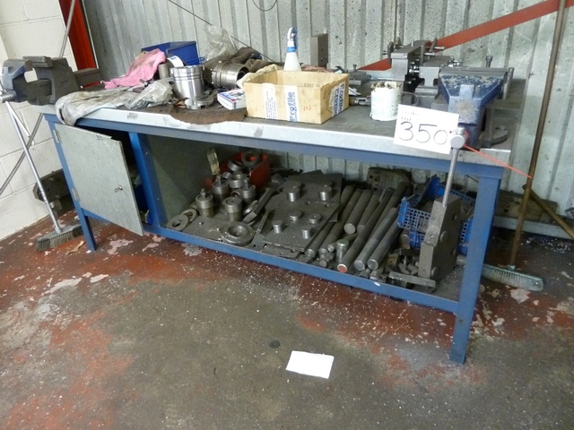 (2) Steel Benches with Engineers Vices