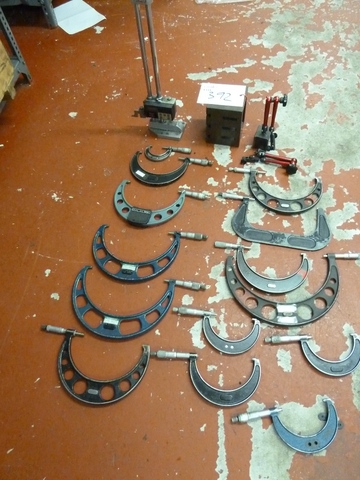 Angle Block, Mitutoyo 12’’ Vernier Gauge and Qty of Micrometers