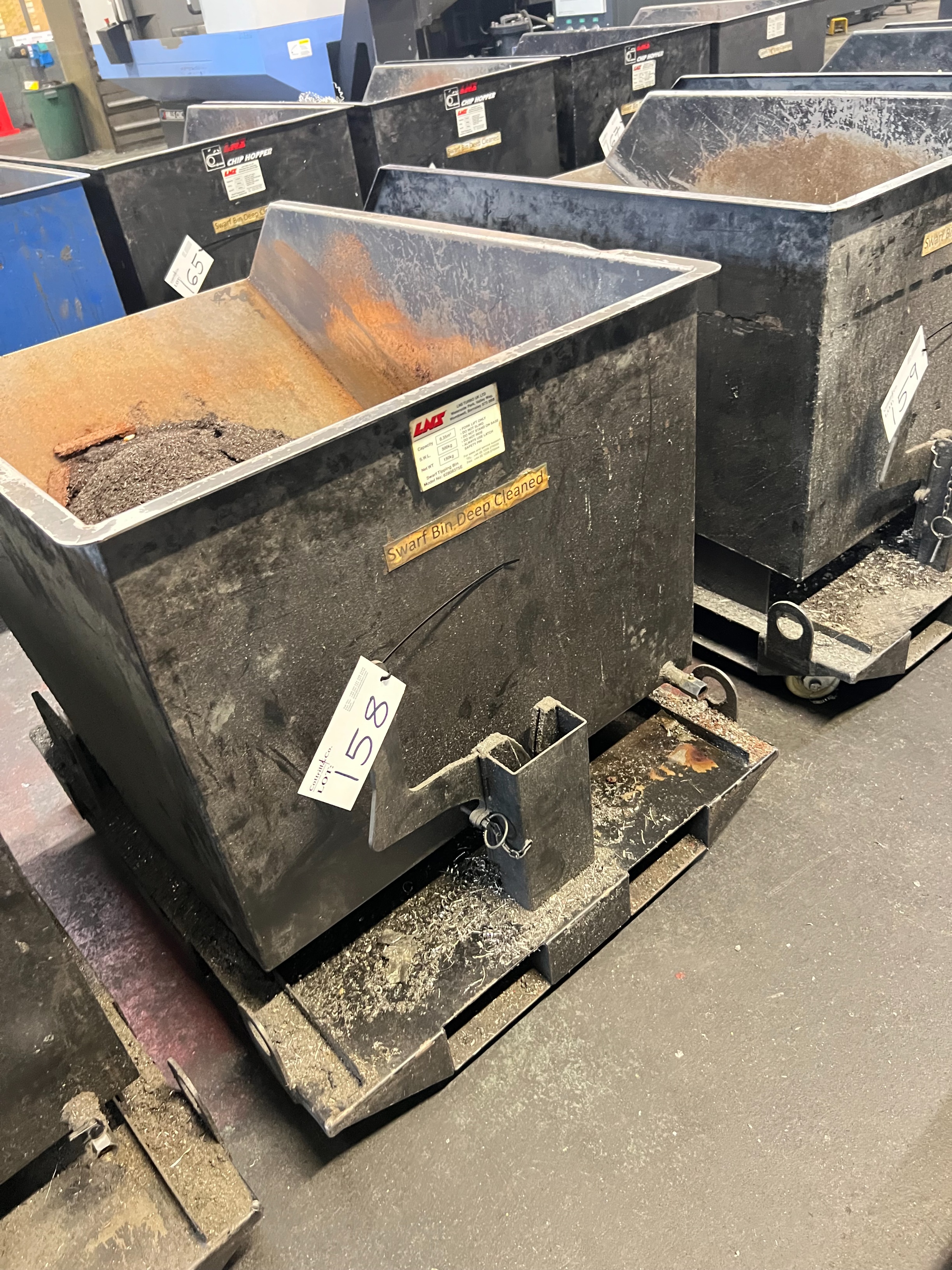 Mobile Fork Lift Truck Tipping Skip