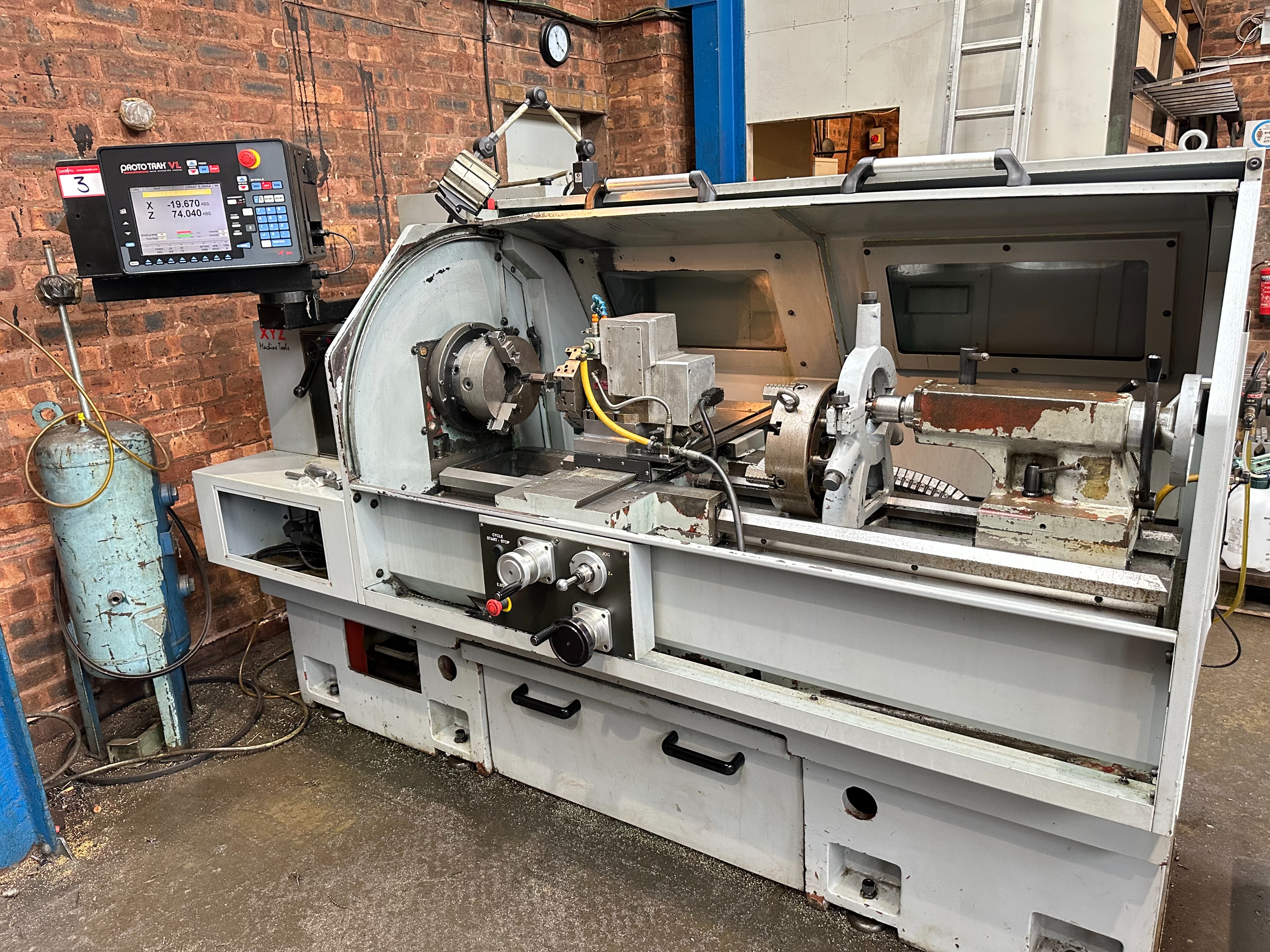 XYZ Proturn VL 425 Gap Bed NC Lathe with Proto Trak VL Control