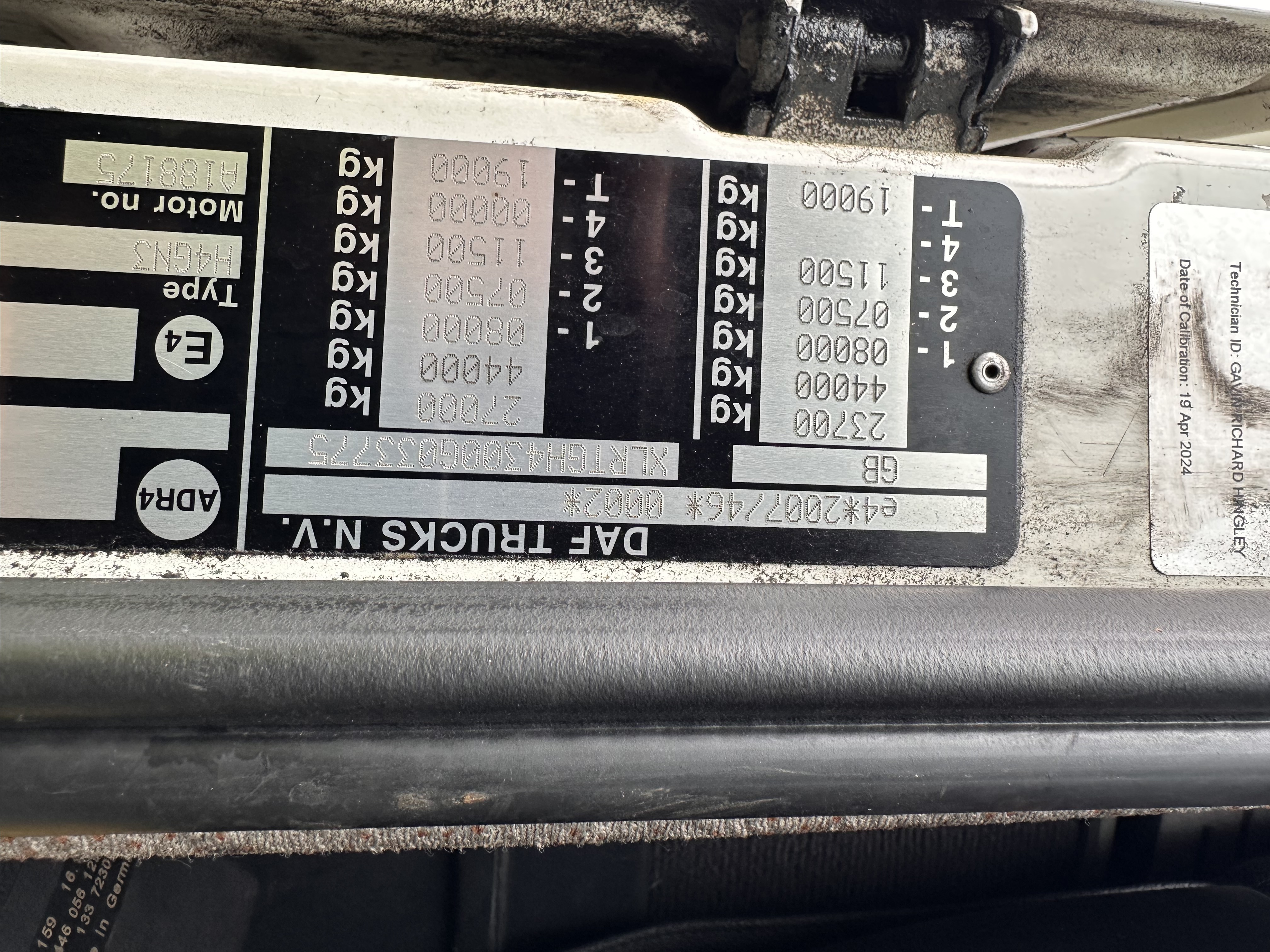 DAF FTG XF460 6x2 Tractor Unit, Registration Number: DK64 UON