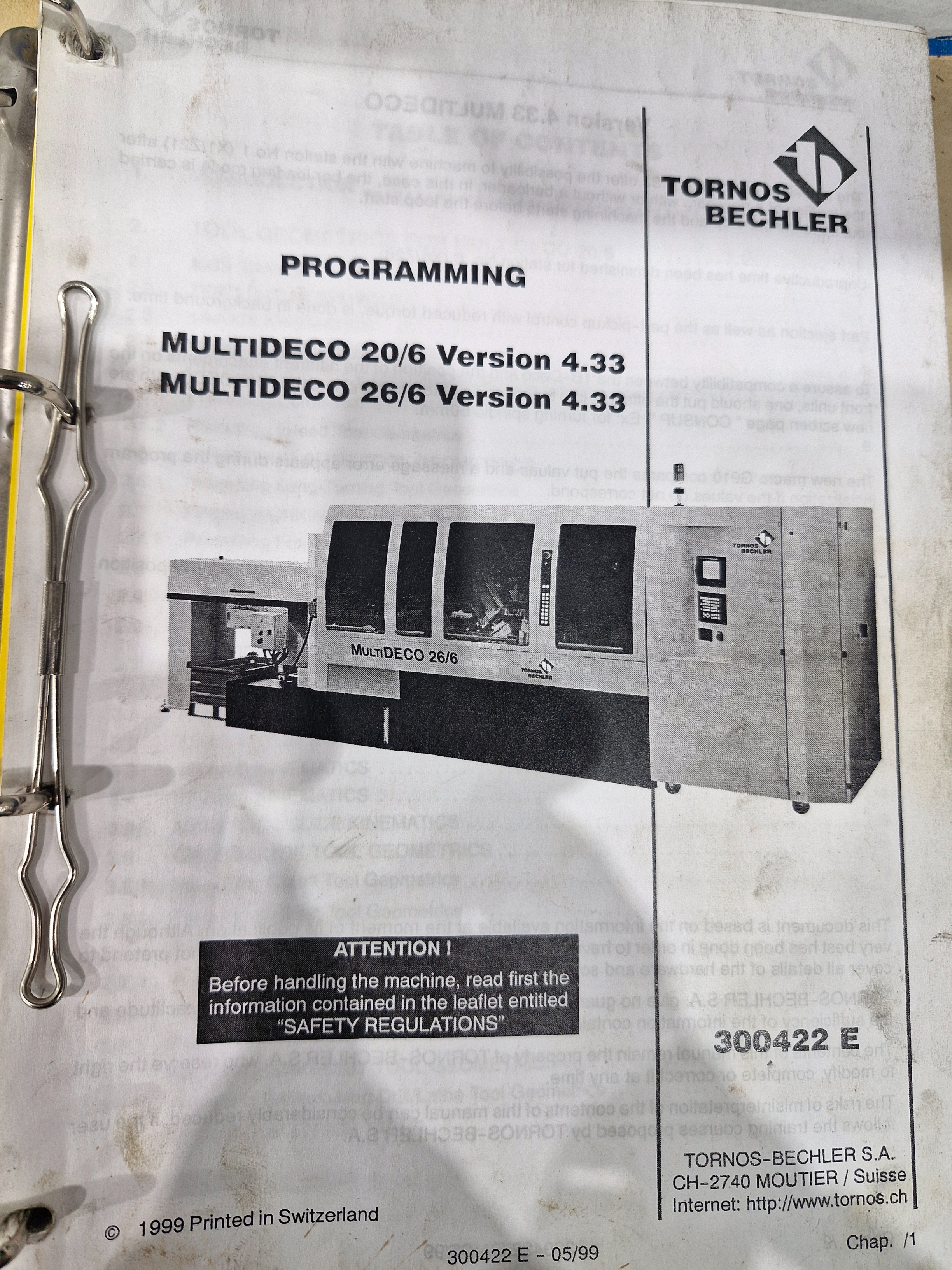Tornos MultiDeco 26/6 CNC Multispindle Lathe with Fanuc Control (2000)