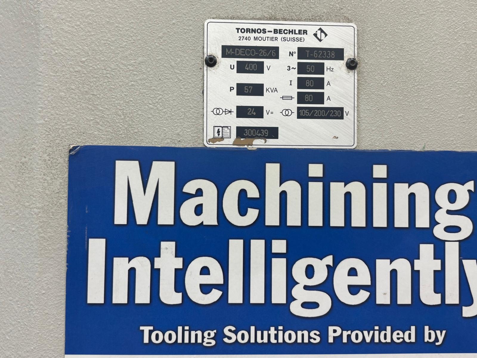 Tornos MultiDeco 26/6 CNC Multispindle Lathe with Fanuc Control (2000)