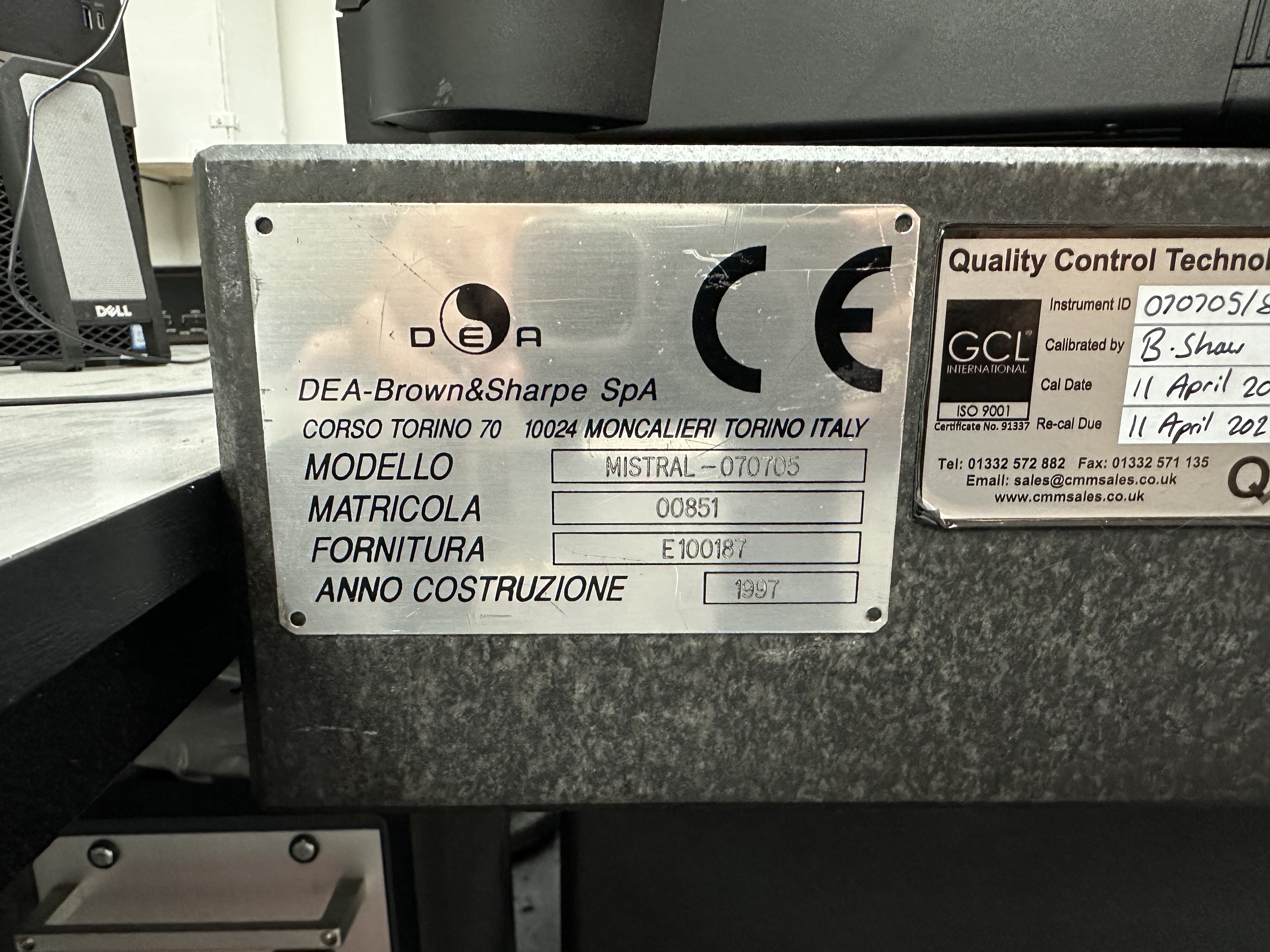 Mistral 0705 Co-ordinate Measuring Machine. (1997)
