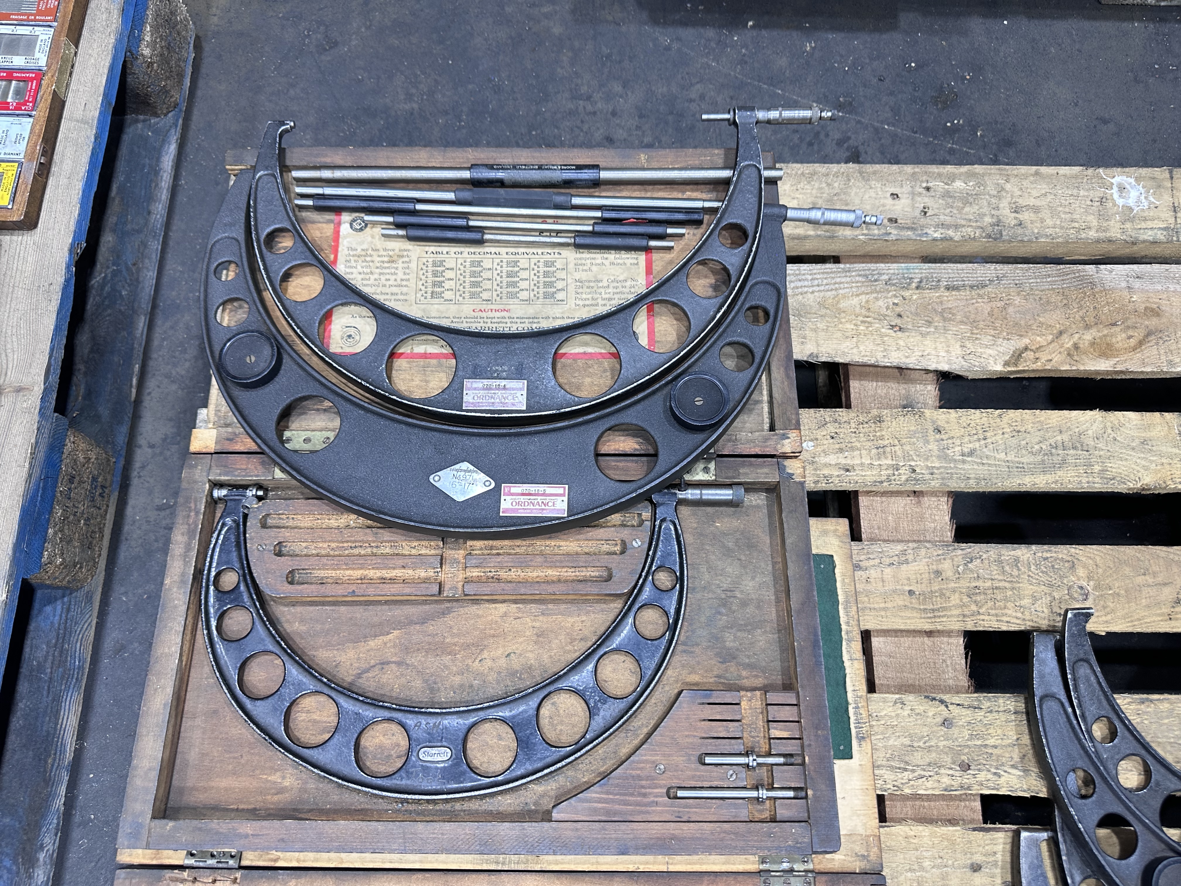 Qty of Outside Micrometers, Various Sizes 12" - 18"