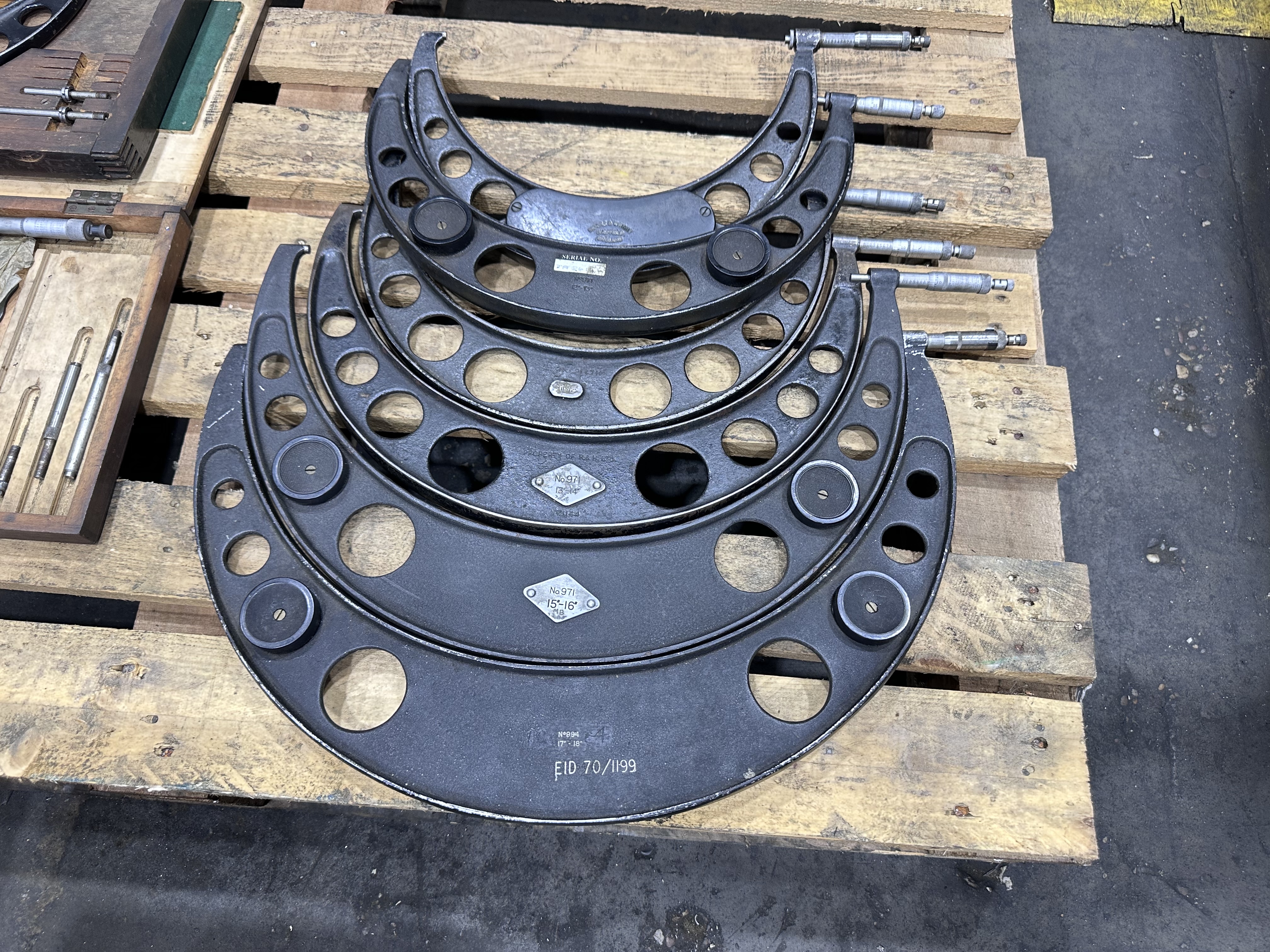 Qty of Outside Micrometers, Various Sizes 12" - 18"