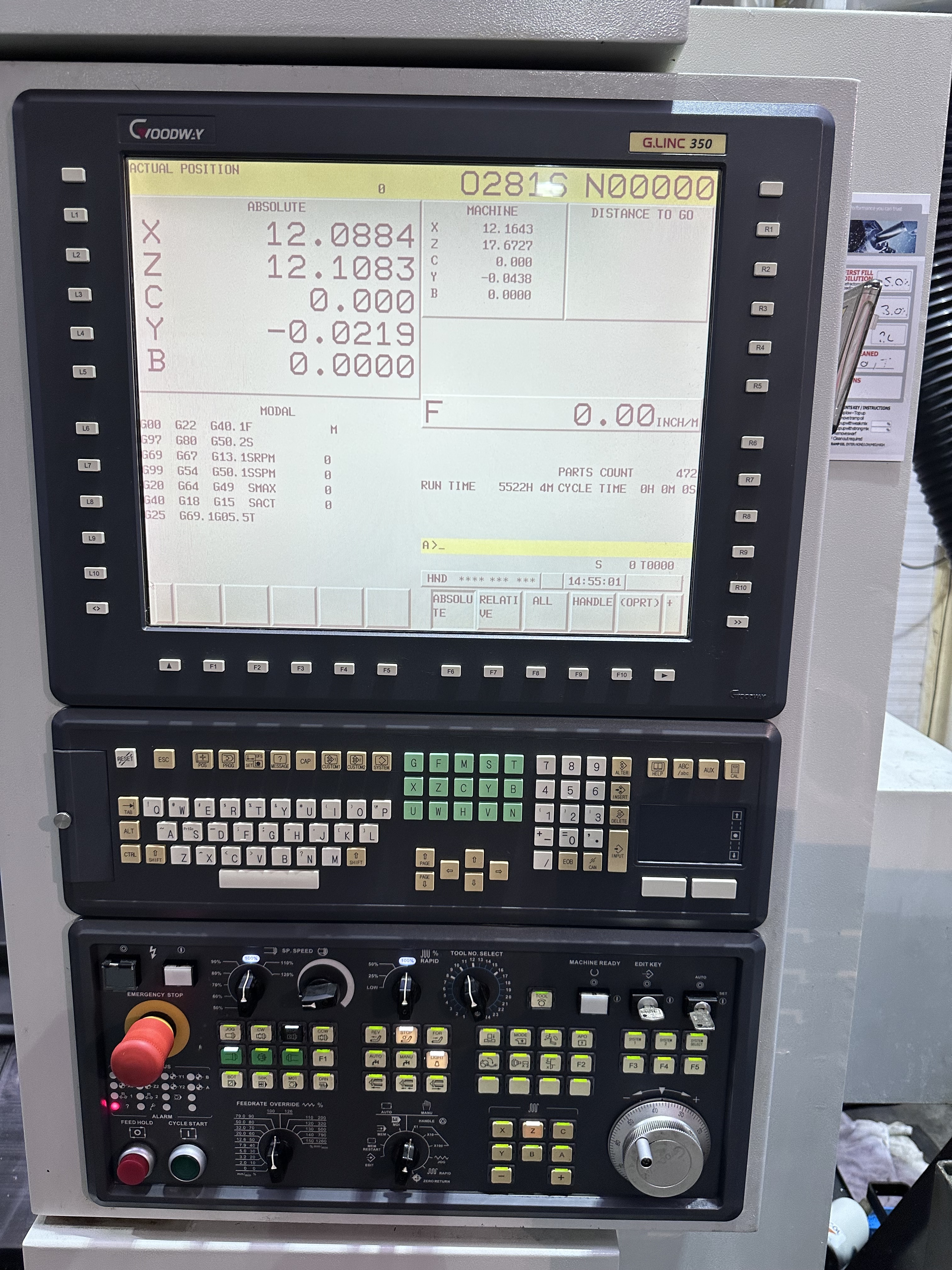Goodway GLS-2000 LYS CNC Lathe (2013)