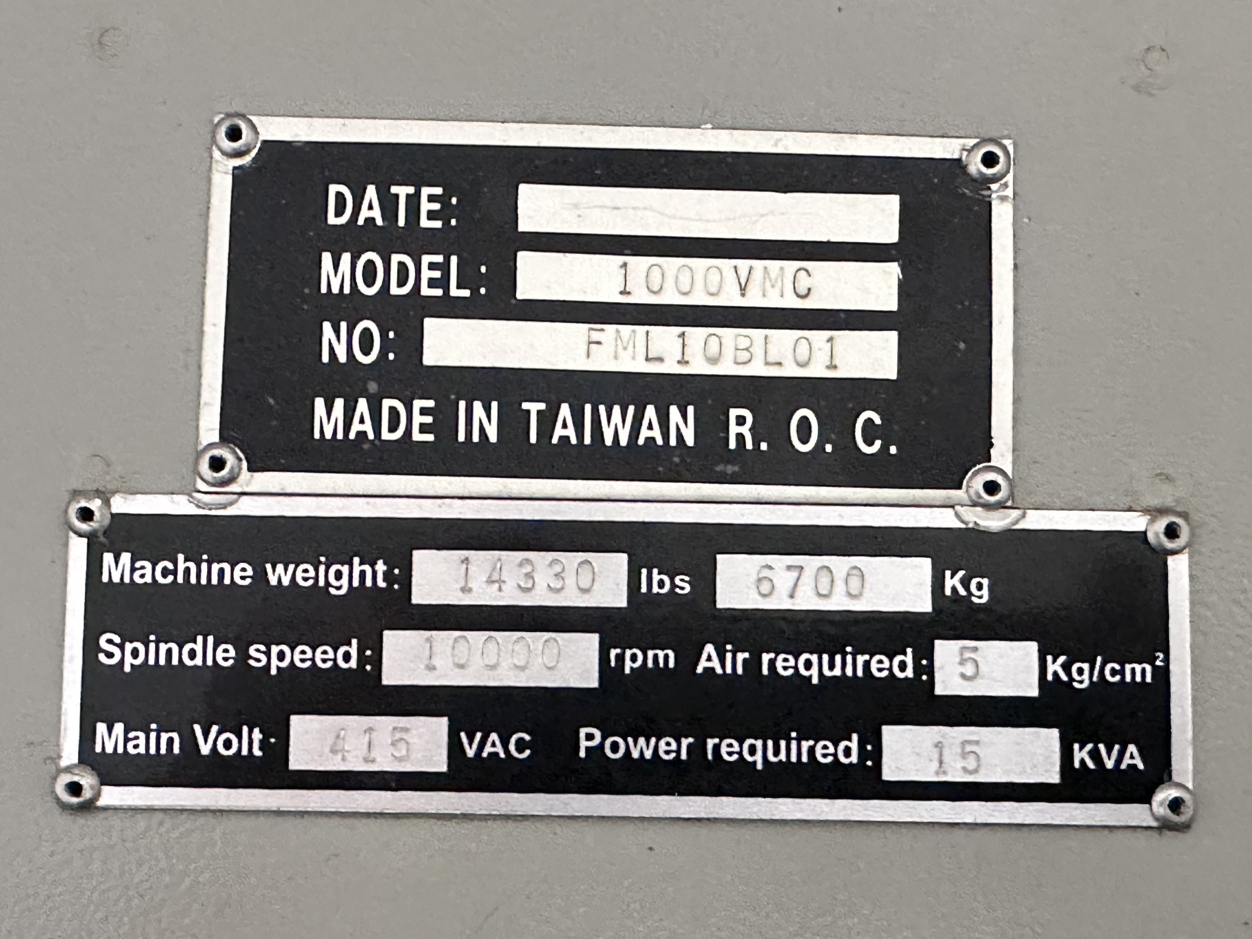  Dugard 1000 VMC Vertical Machining Centre 