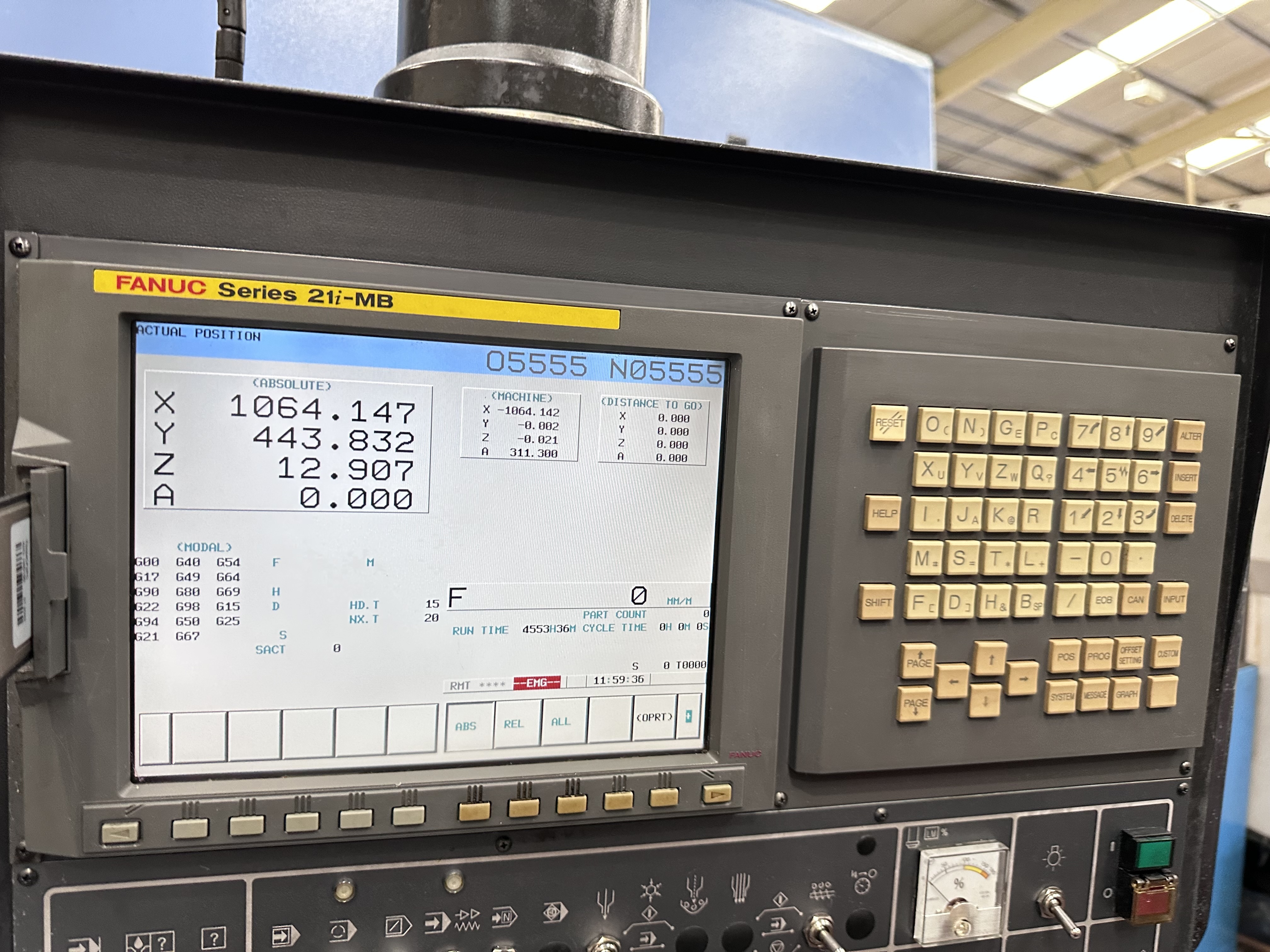 Doosan Mynx 750/50 4 Axis Vertical Machining Centre (2008)