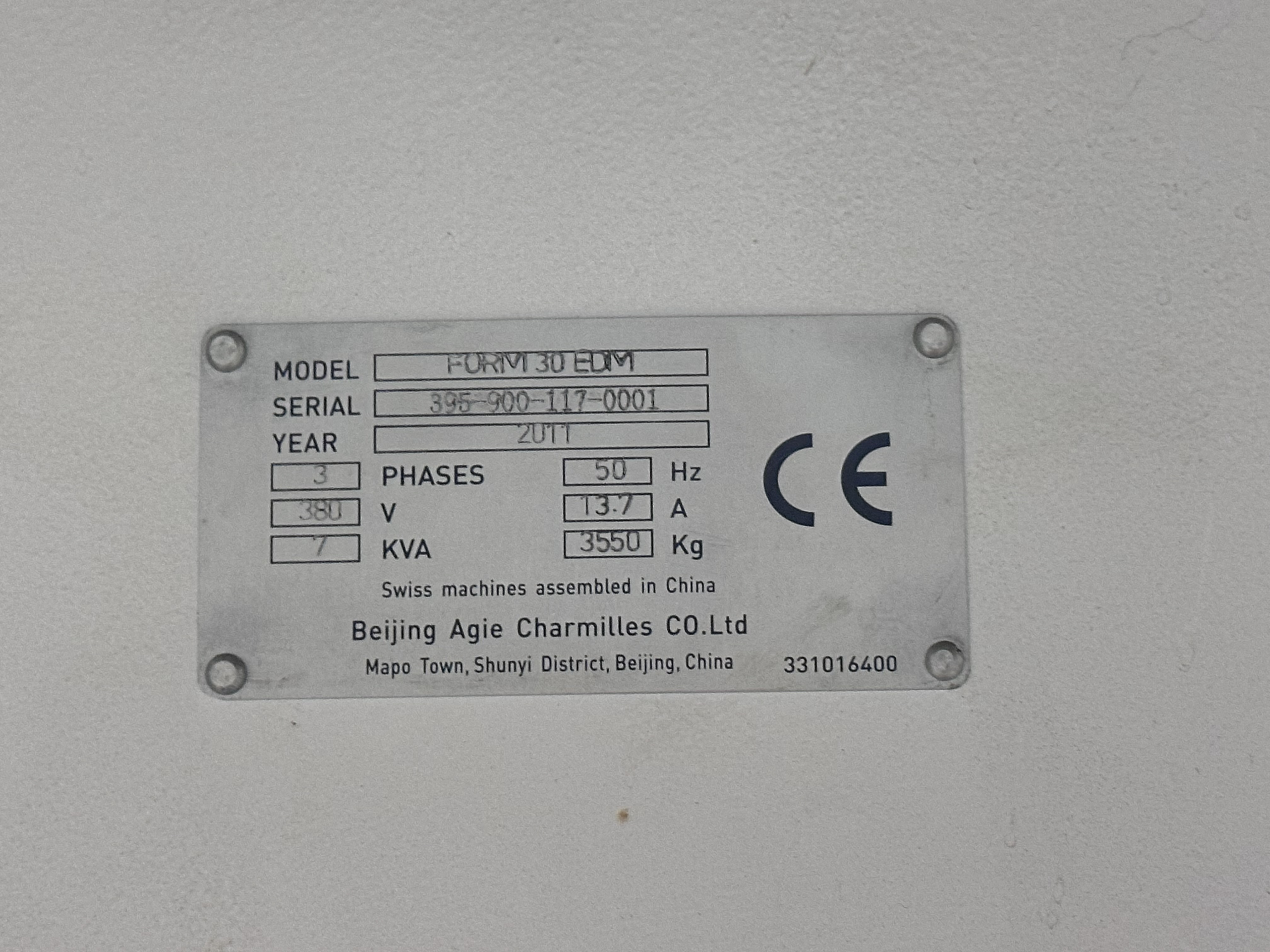 Agie Charmilles Form 30 EDM Spark Eroder (2011)