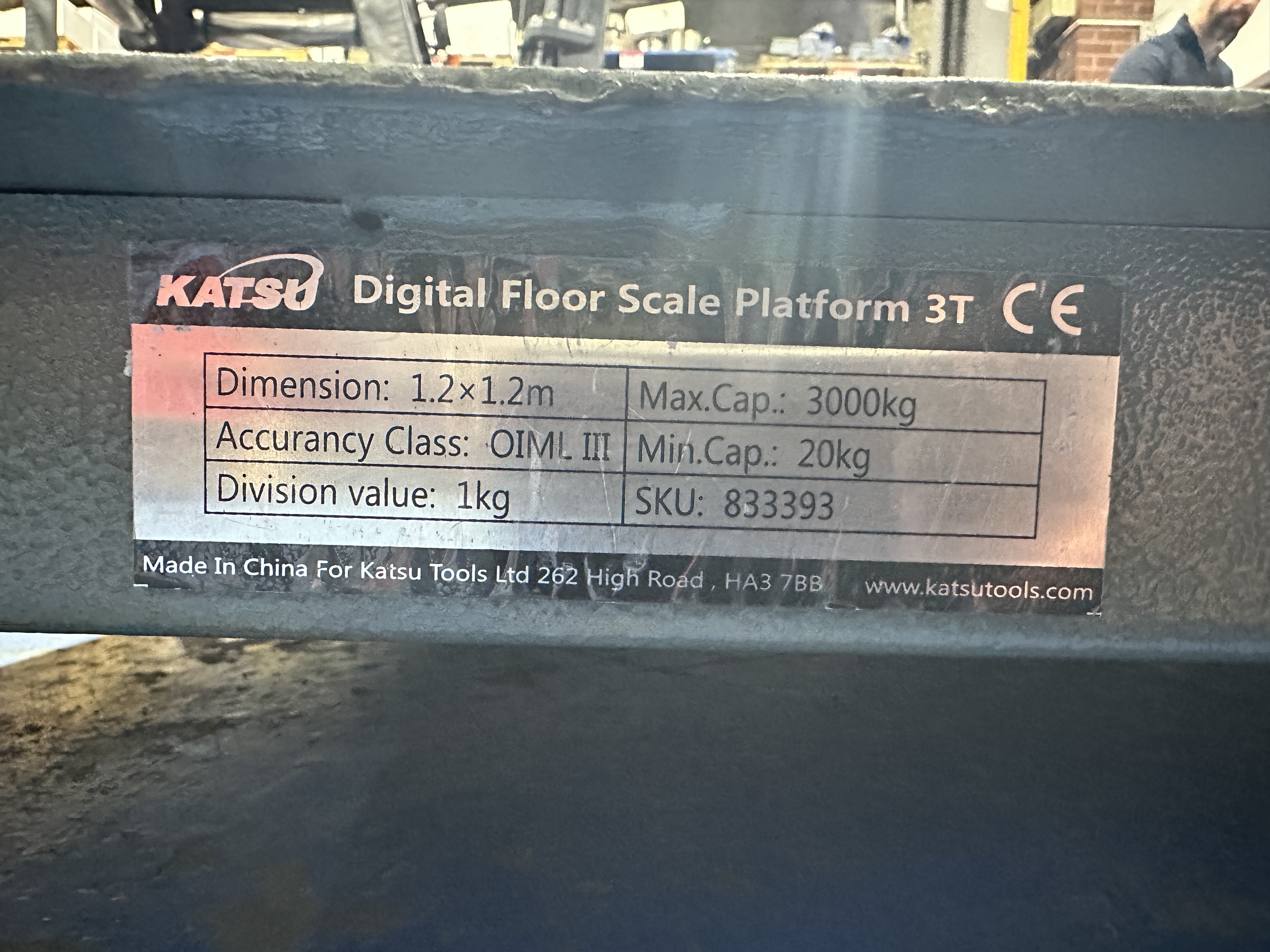 Katsu 3 Ton Digital Platform Pallet Scale