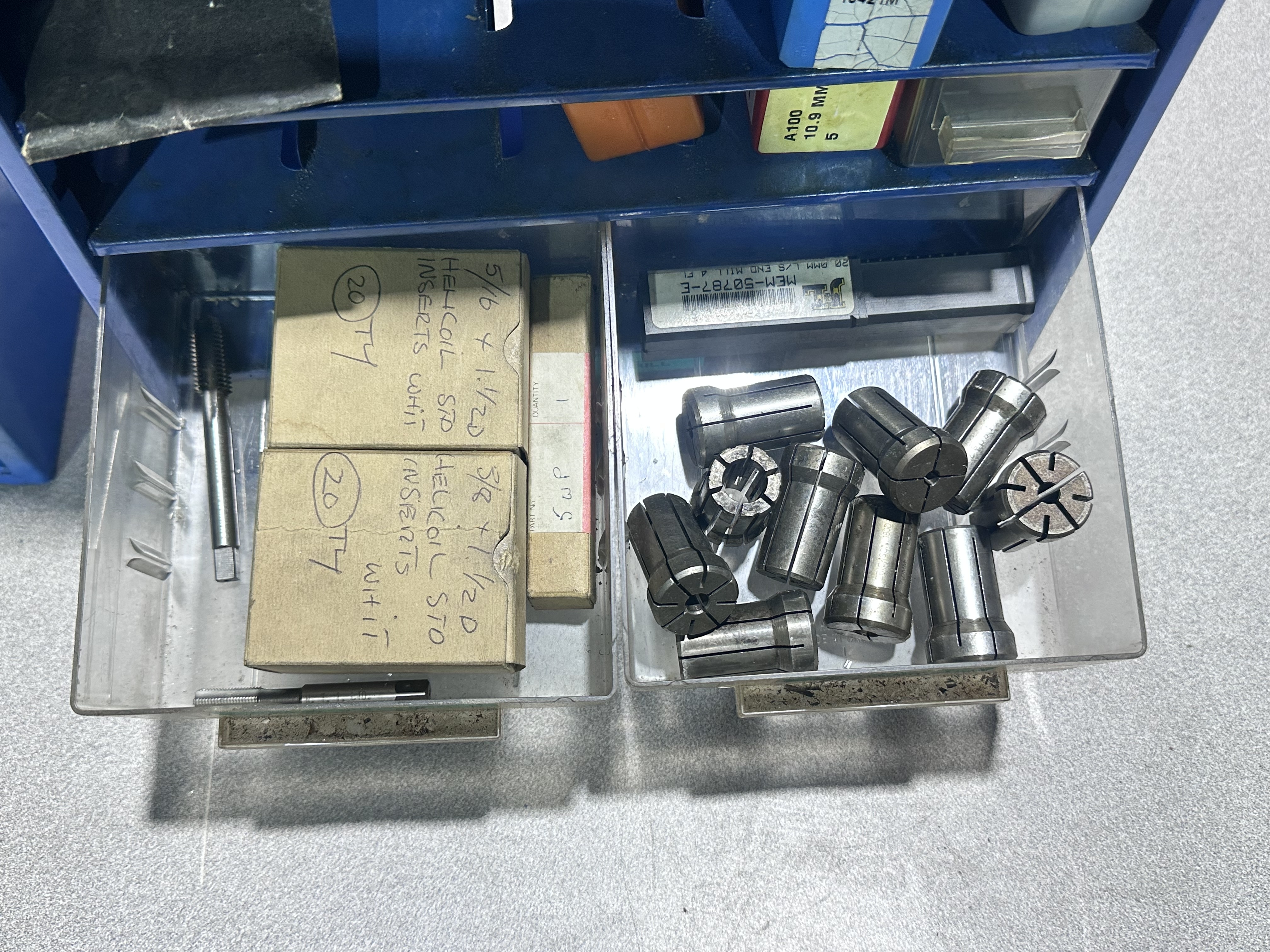 (3) x Storage Boxes with Various Collets