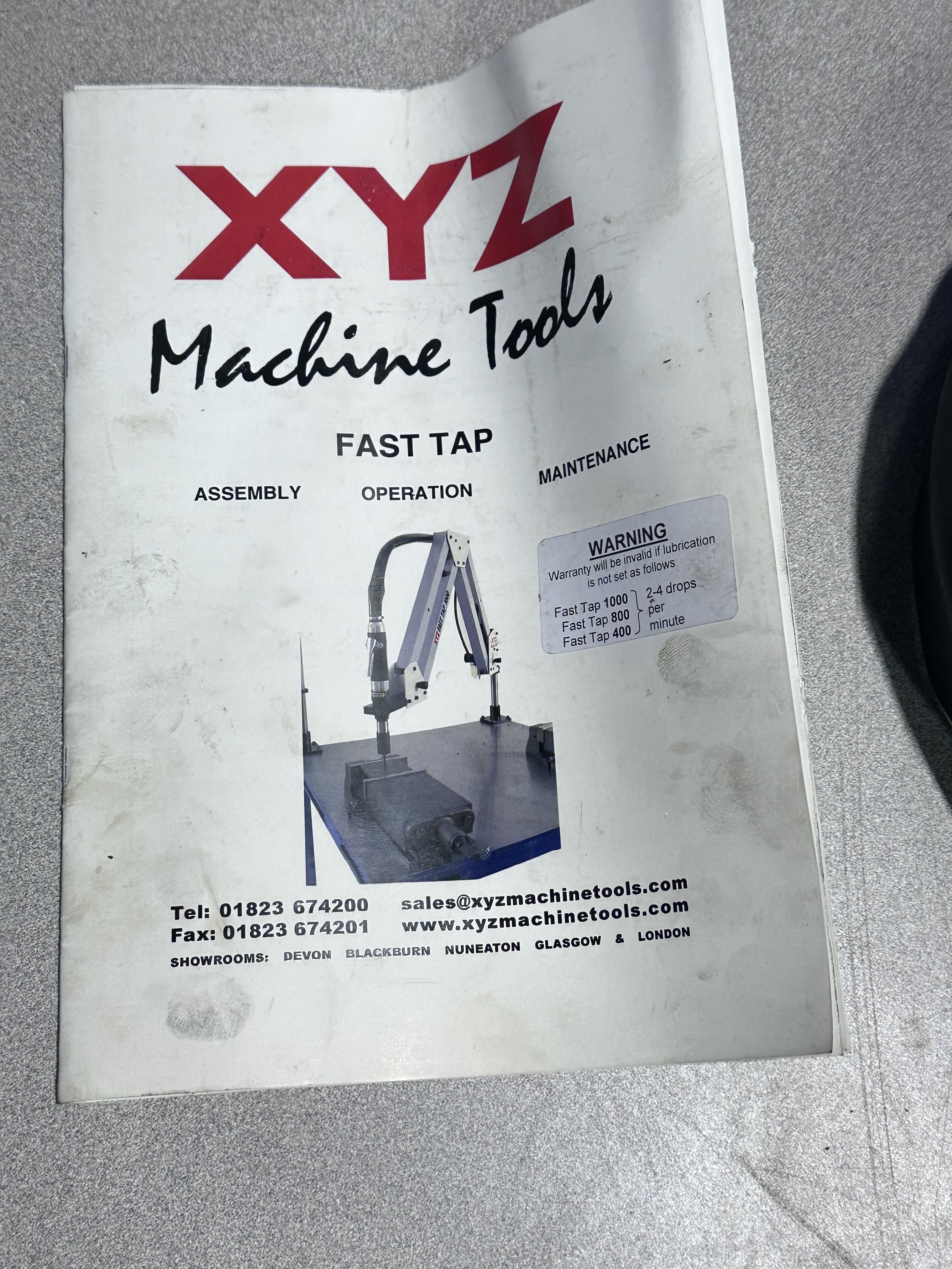 XYZ Fast Tap 400 Pneumatic Tapping Arm