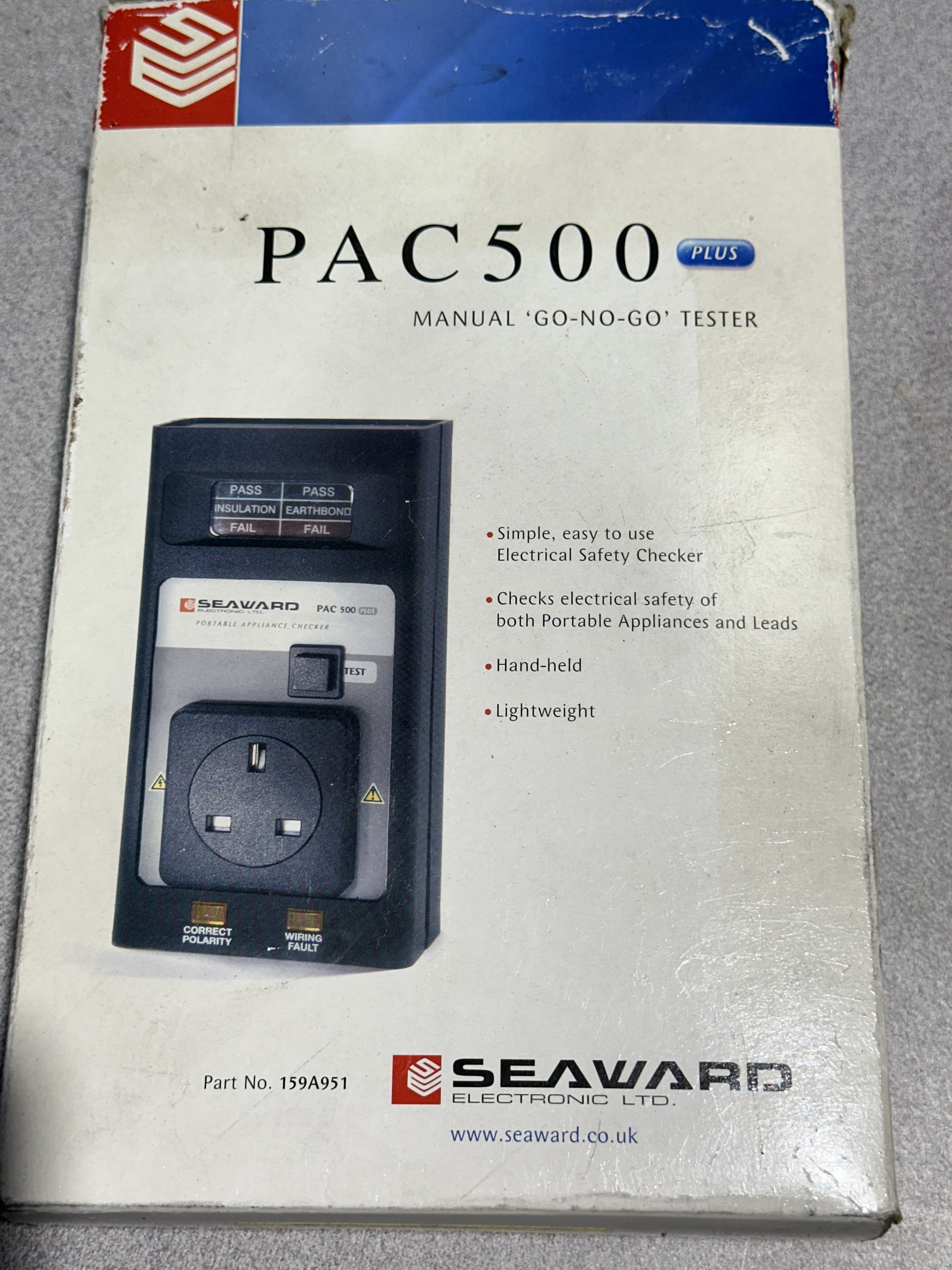 Seaward Portable Appliance Check, 1 x PAC 1500Xi, (1) x PAC 500