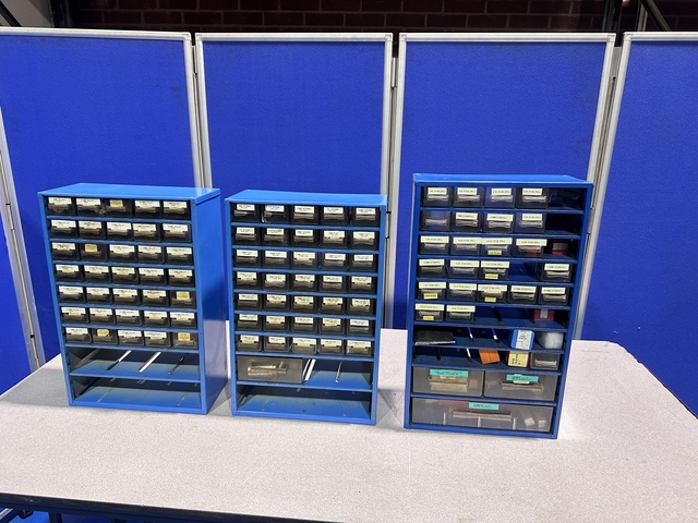 (3) x Storage Boxes with Various Collets