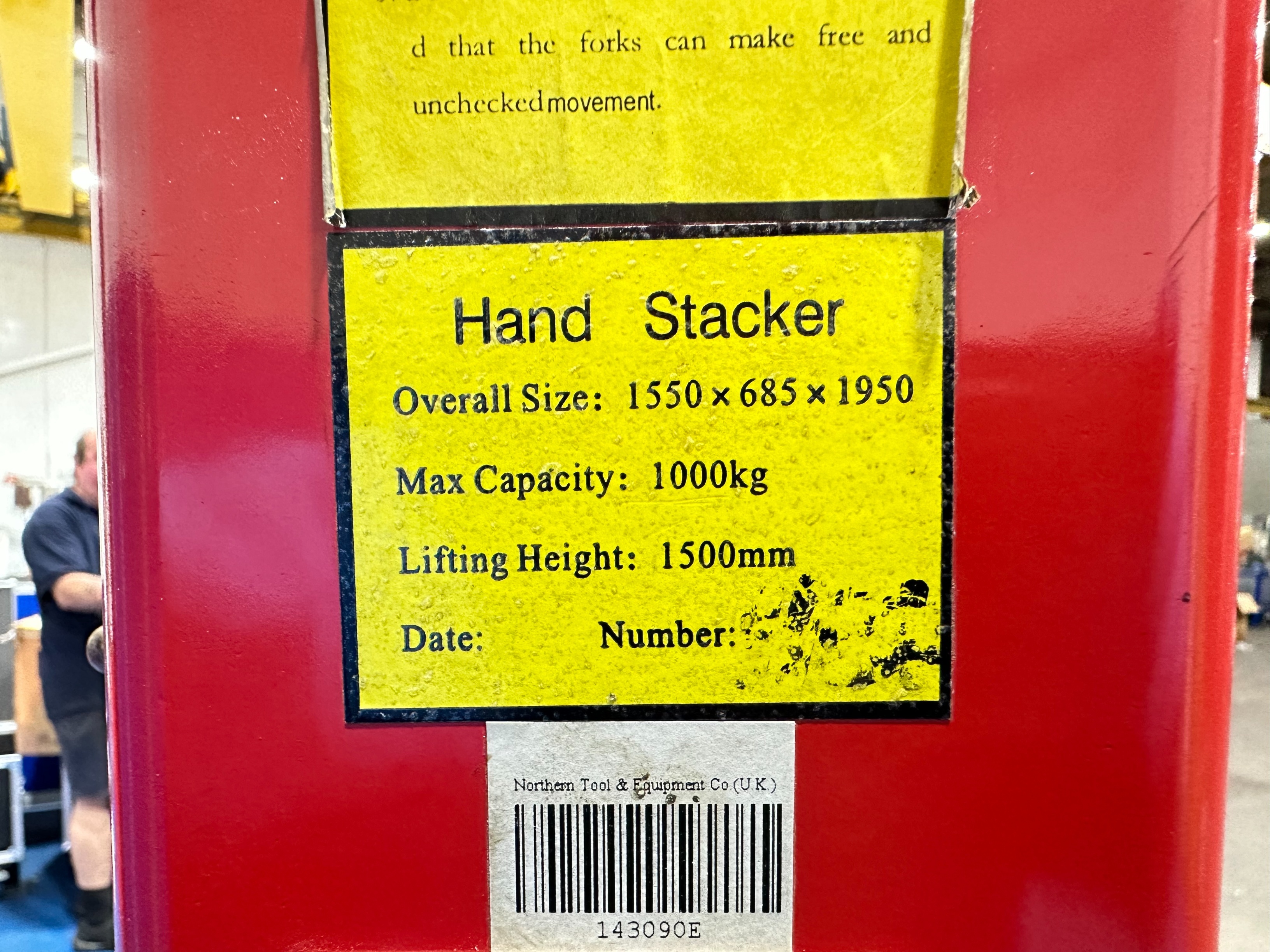 Northern Industrial Pedestrian Hand Stacker